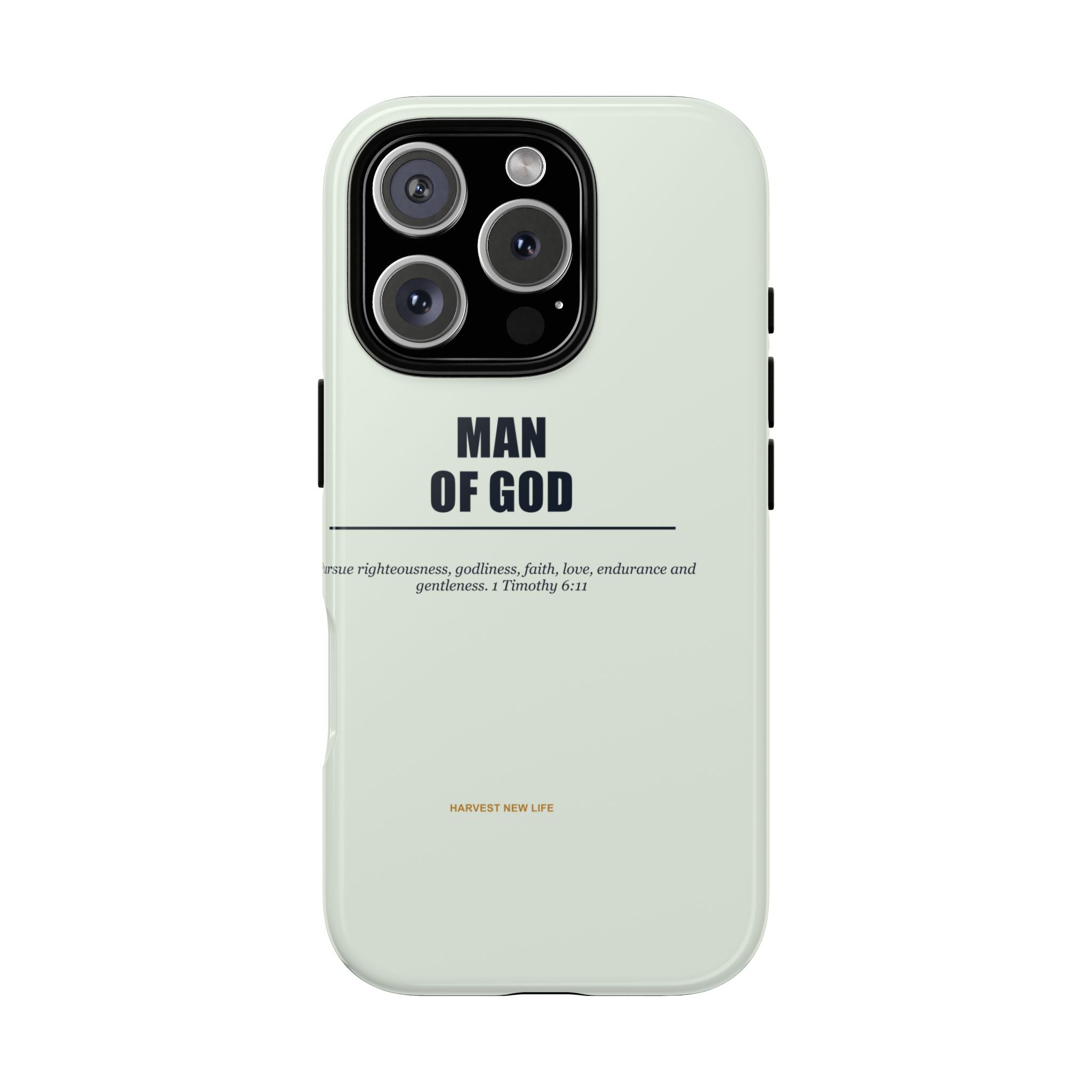 New Life Man of God Soft Sage Phone Case - Fathers Day Christian Gift