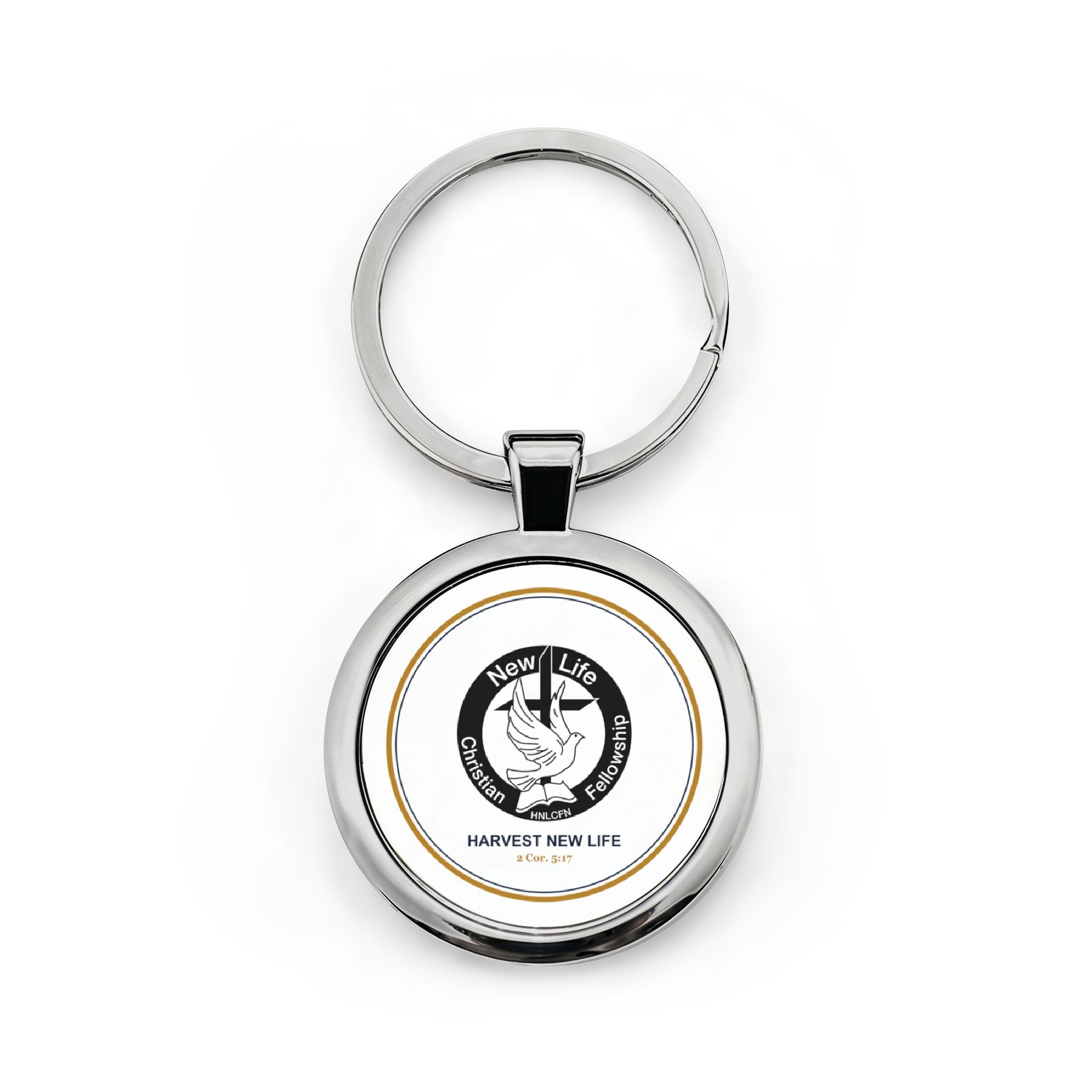 Harvest New Life Logo Key Holder - 2 Cor. 5:17 Christian Keychain