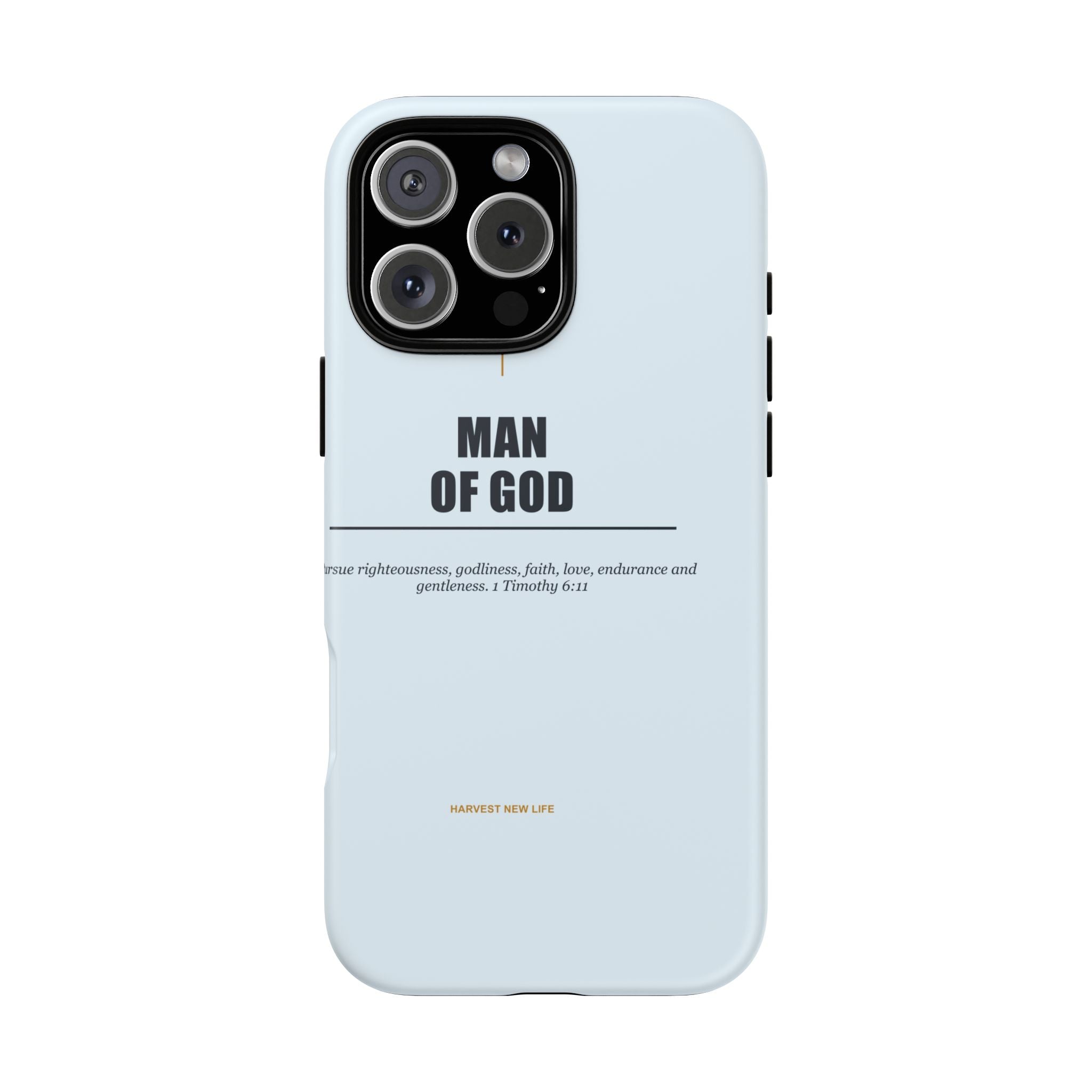 New Life Man of God Light Blue Phone Case - Fathers Day Christian Gift