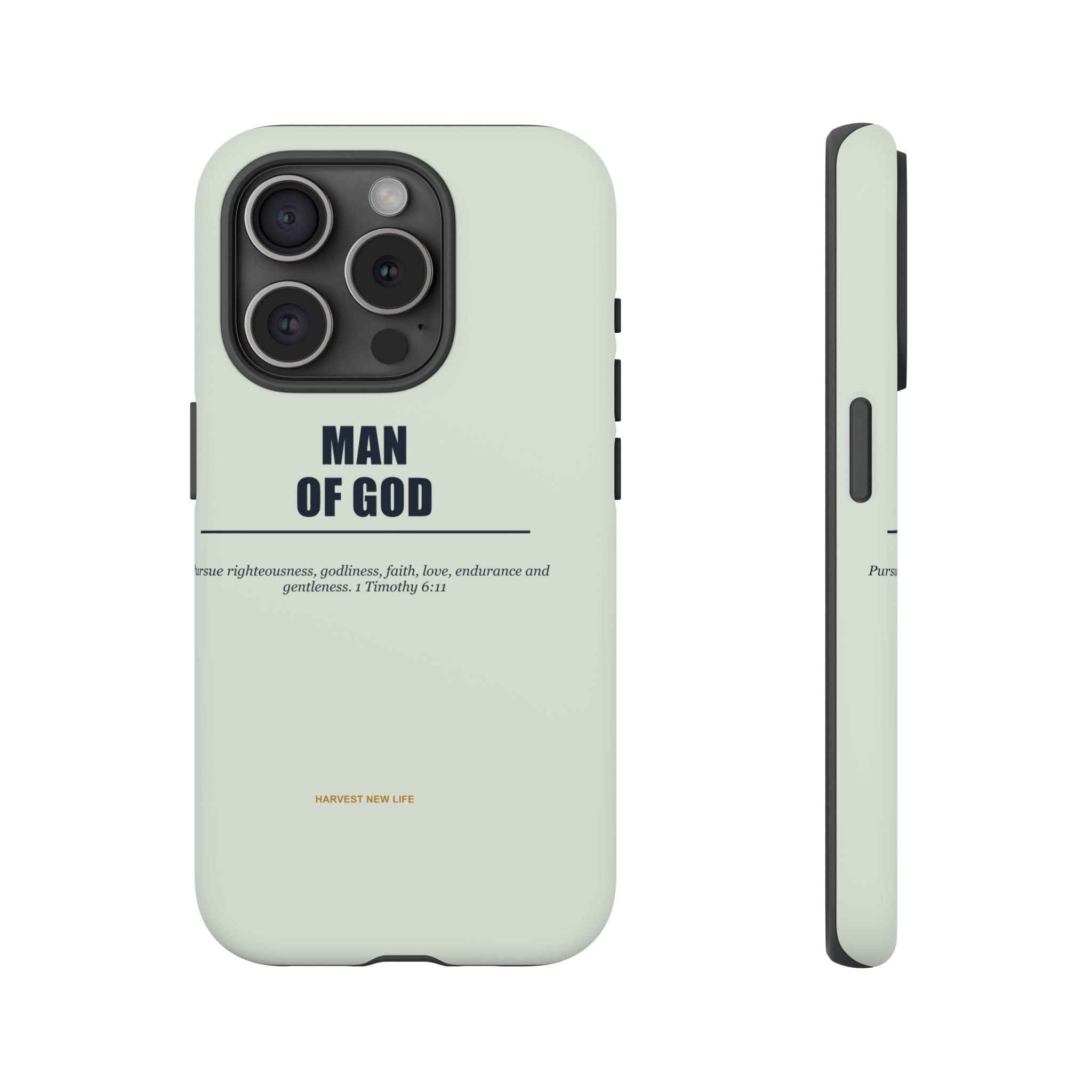 New Life Man of God Soft Sage Phone Case - Fathers Day Christian Gift