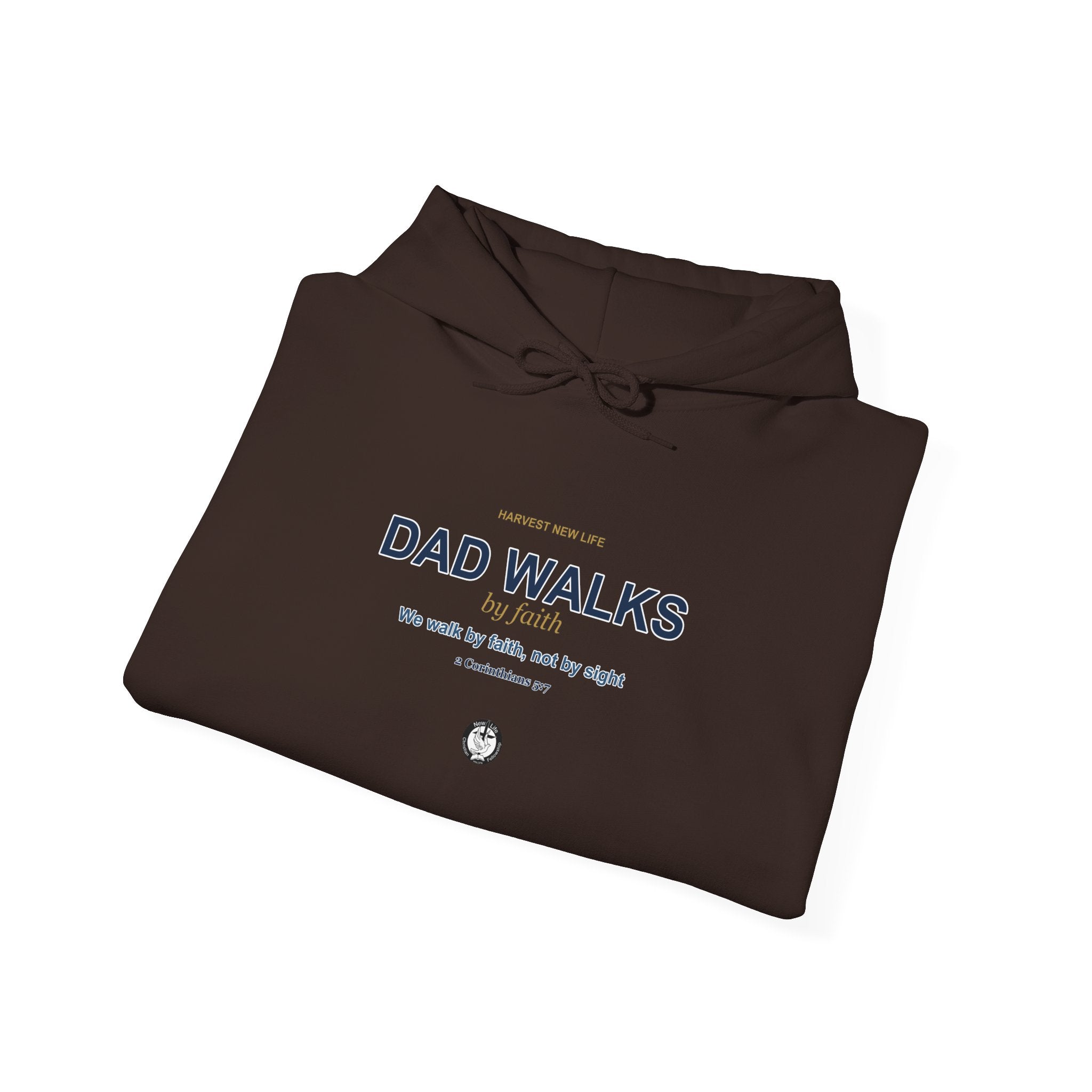 Dad Walks By Faith Hoodie - Christian Fathers Day Gift
