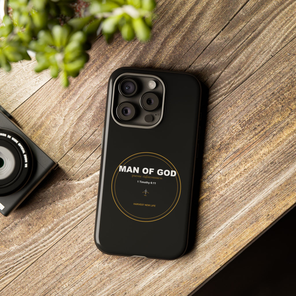 New Life Man of God Black Phone Case - Fathers Day Christian Gift