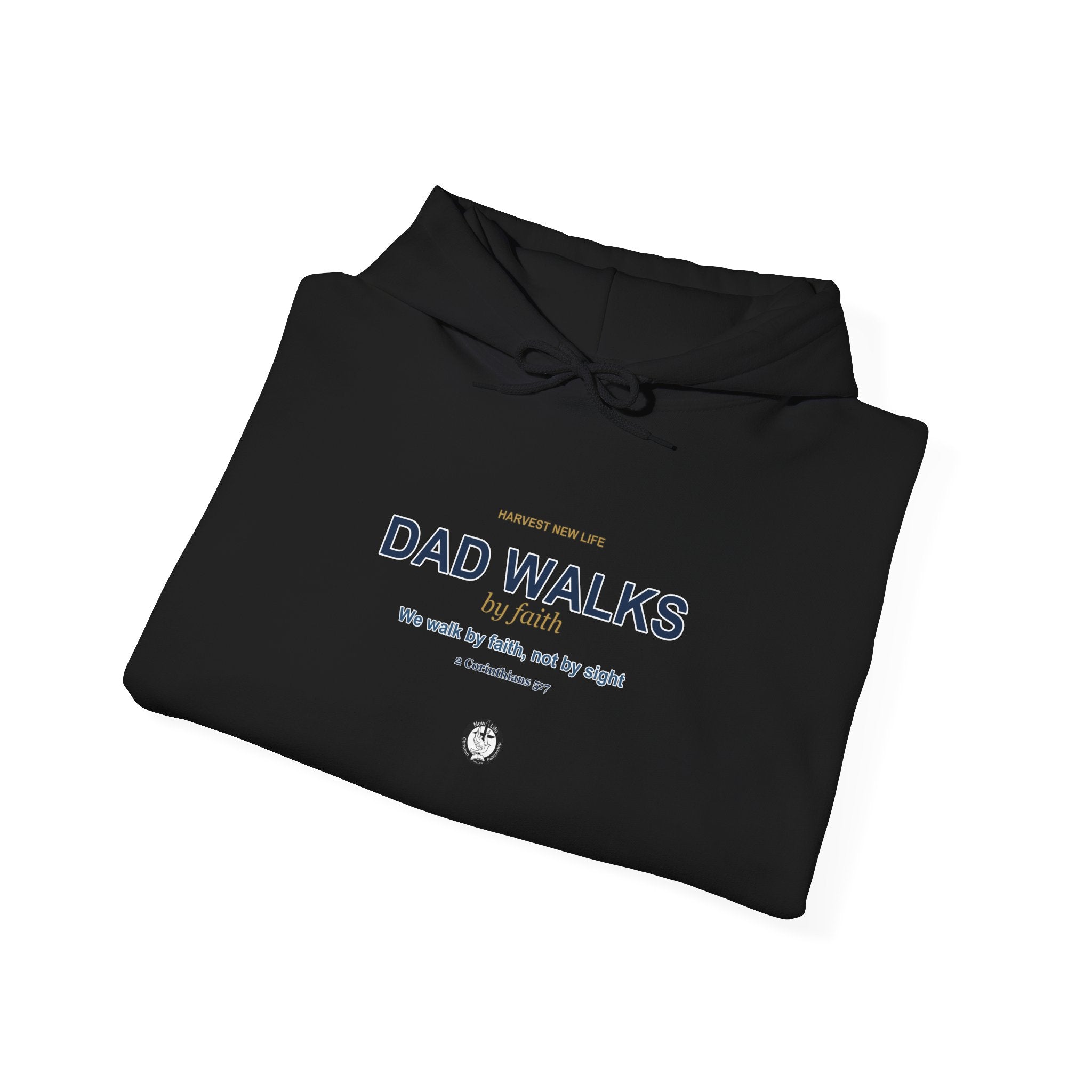 Dad Walks By Faith Hoodie - Christian Fathers Day Gift