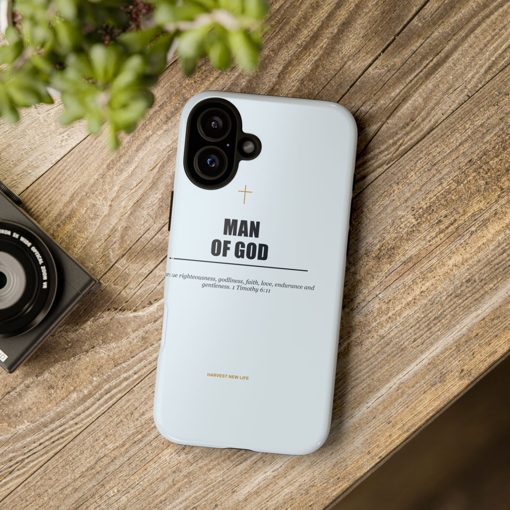 New Life Man of God Light Blue Phone Case - Fathers Day Christian Gift