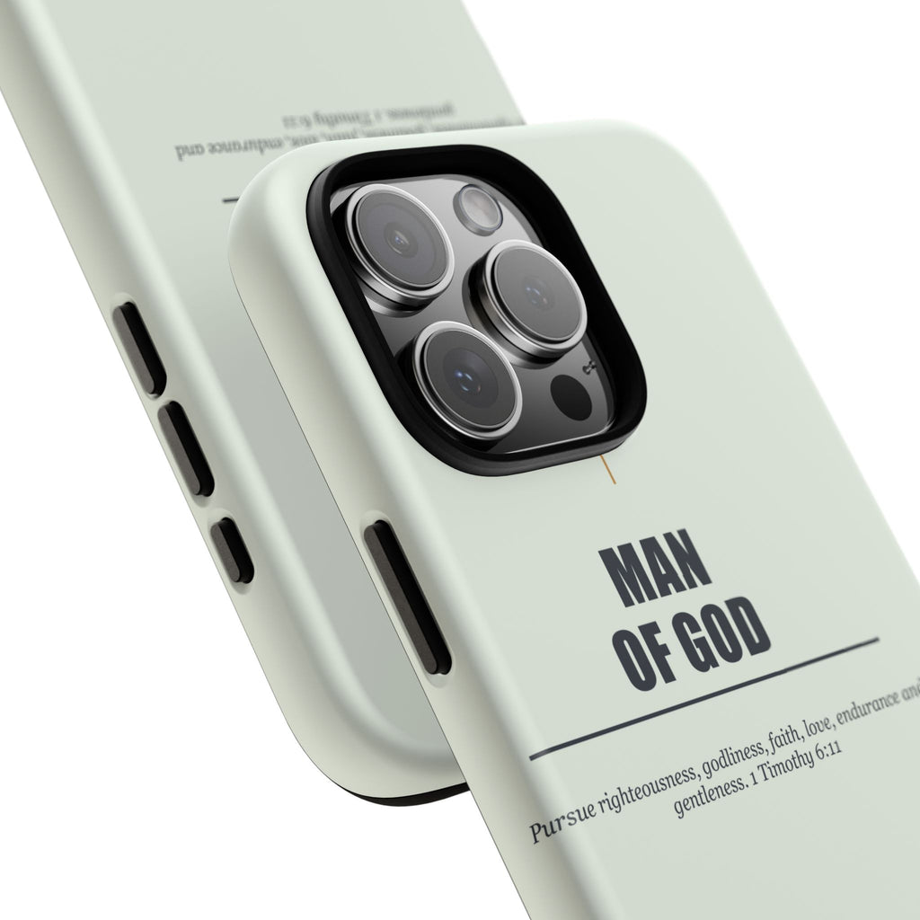 New Life Man of God Soft Sage Phone Case - Fathers Day Christian Gift