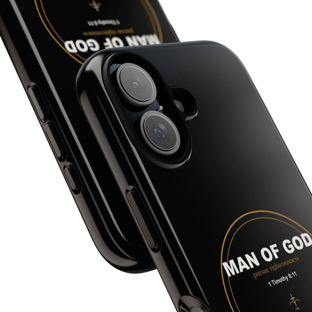 New Life Man of God Black Phone Case - Fathers Day Christian Gift