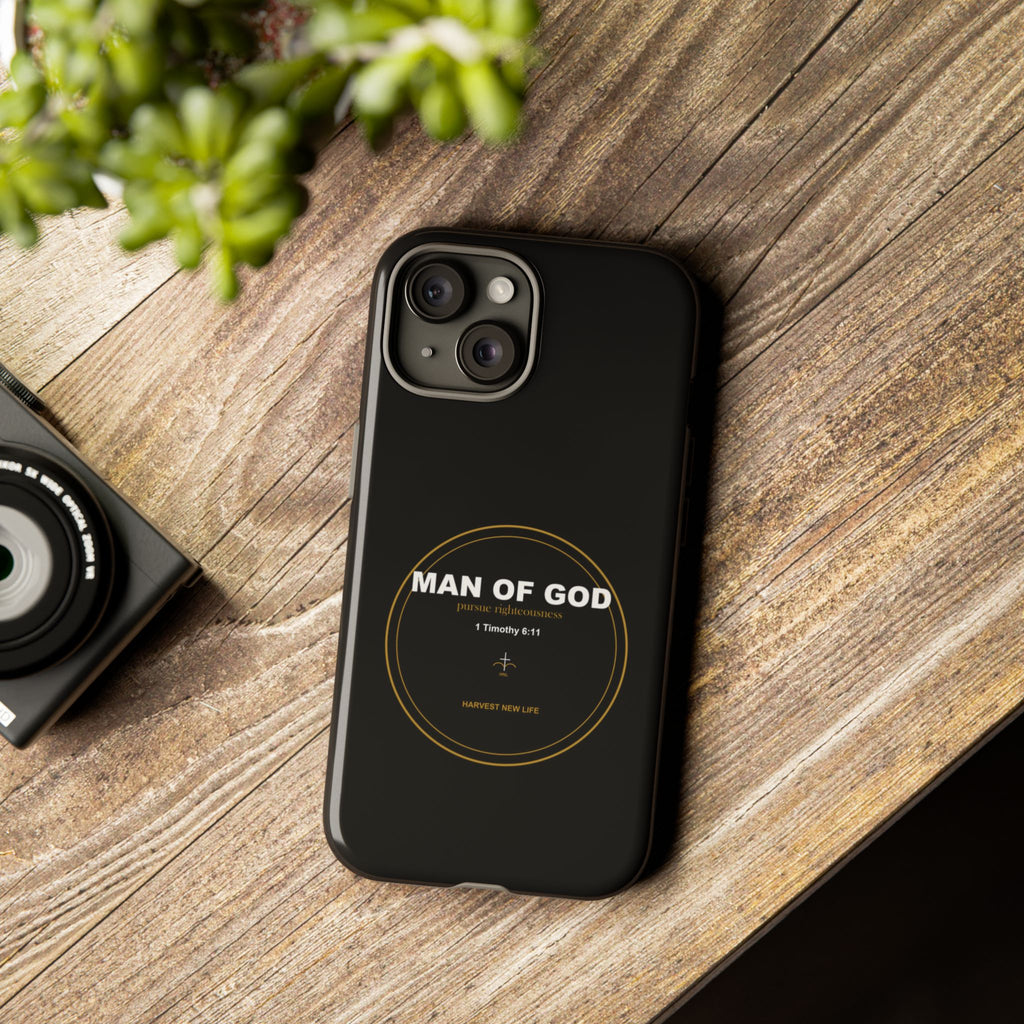 New Life Man of God Black Phone Case - Fathers Day Christian Gift