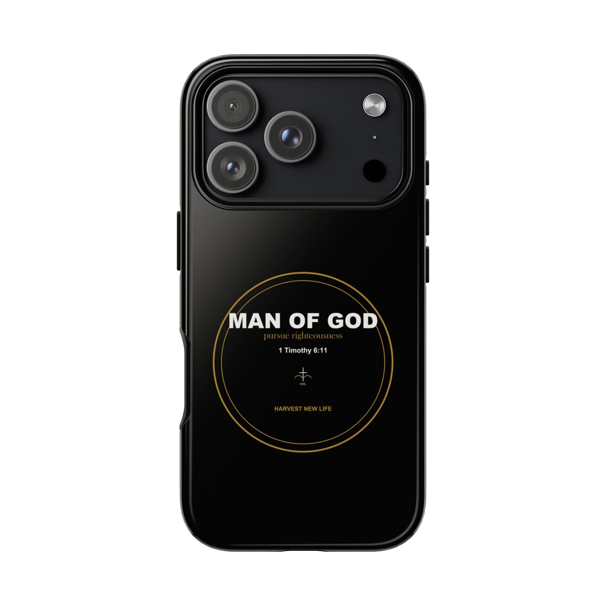 New Life Man of God Black Phone Case - Fathers Day Christian Gift