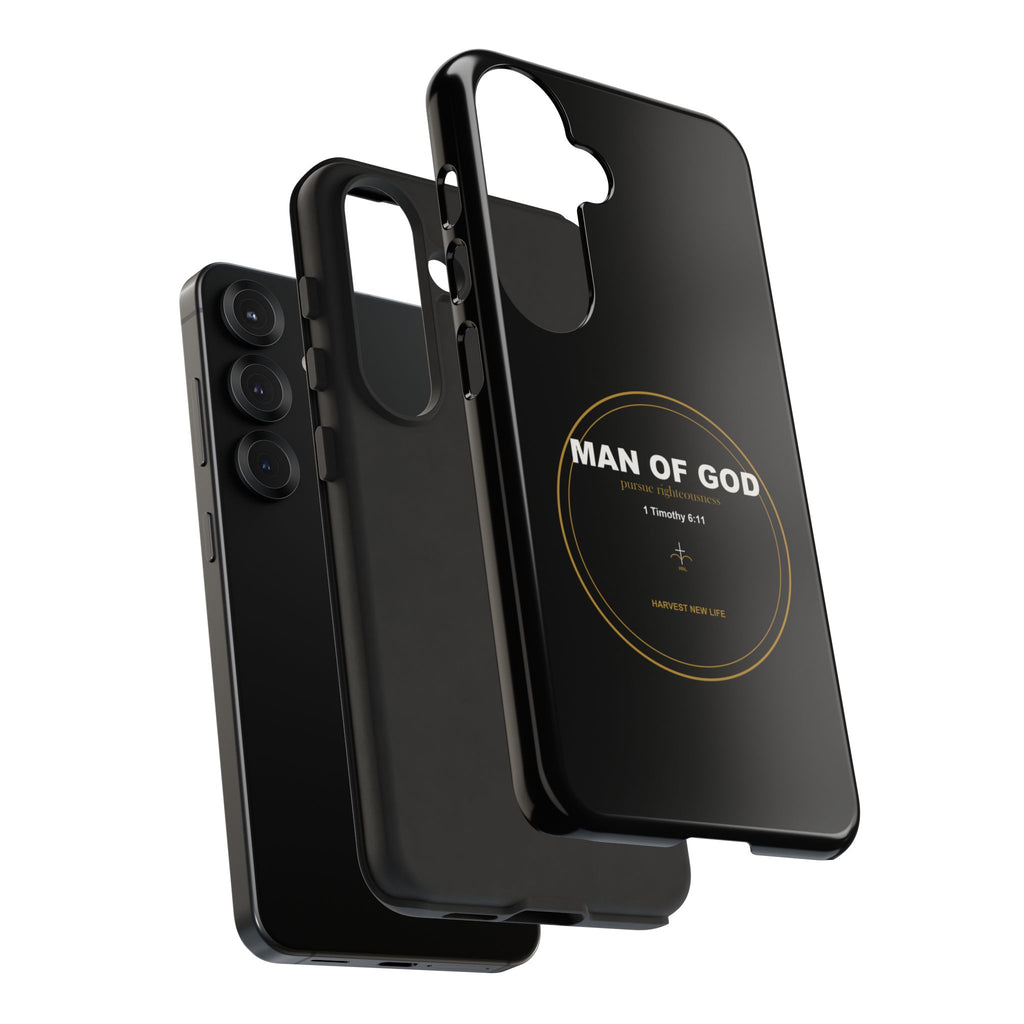 New Life Man of God Black Phone Case - Fathers Day Christian Gift