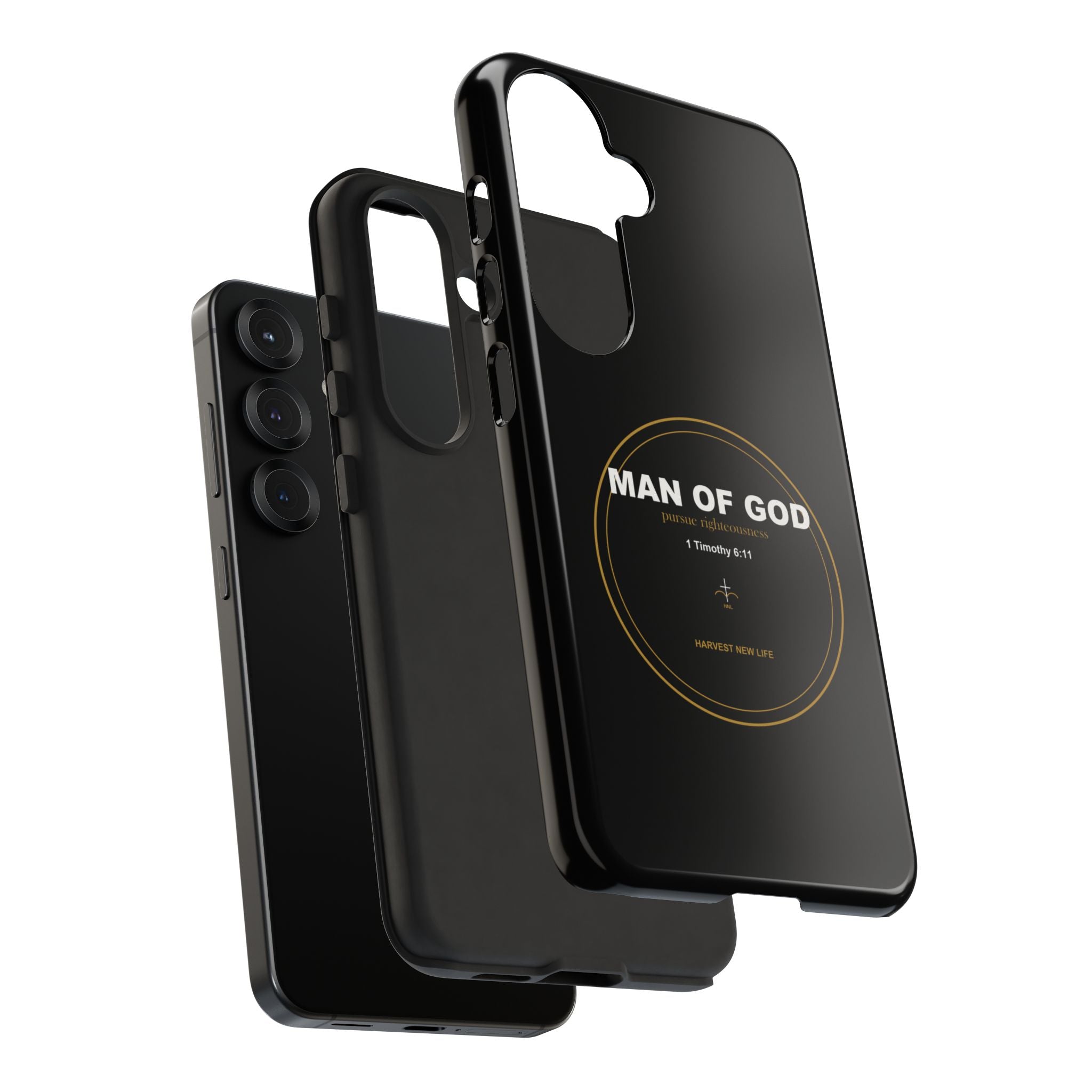New Life Man of God Black Phone Case - Fathers Day Christian Gift
