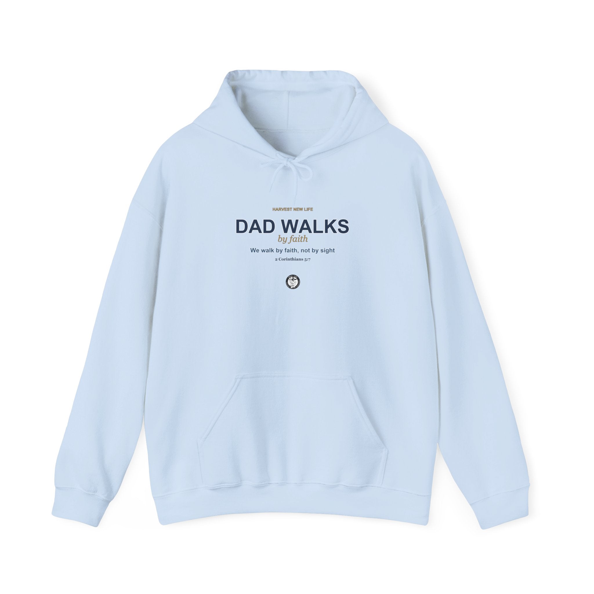 Dad Walks By Faith Hoodie - Christian Fathers Day Gift