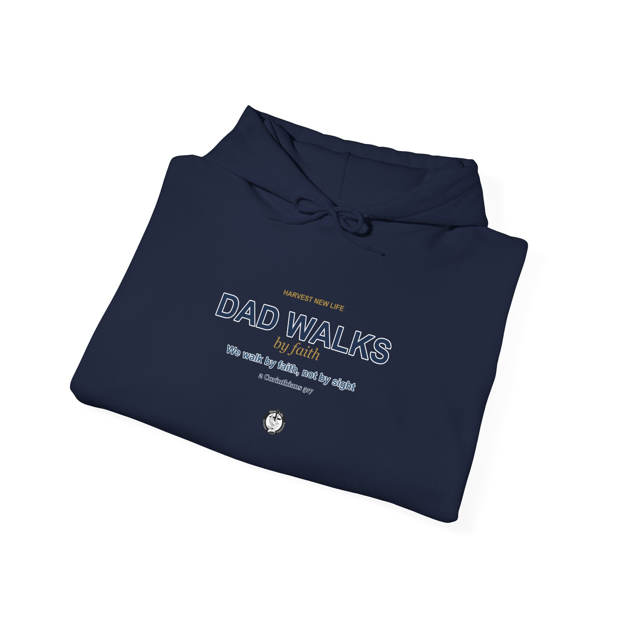 Dad Walks By Faith Hoodie - Christian Fathers Day Gift