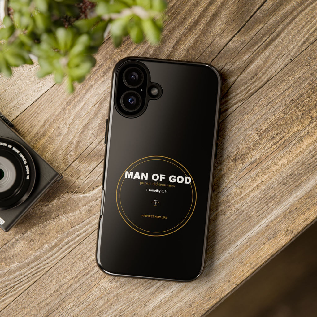 New Life Man of God Black Phone Case - Fathers Day Christian Gift