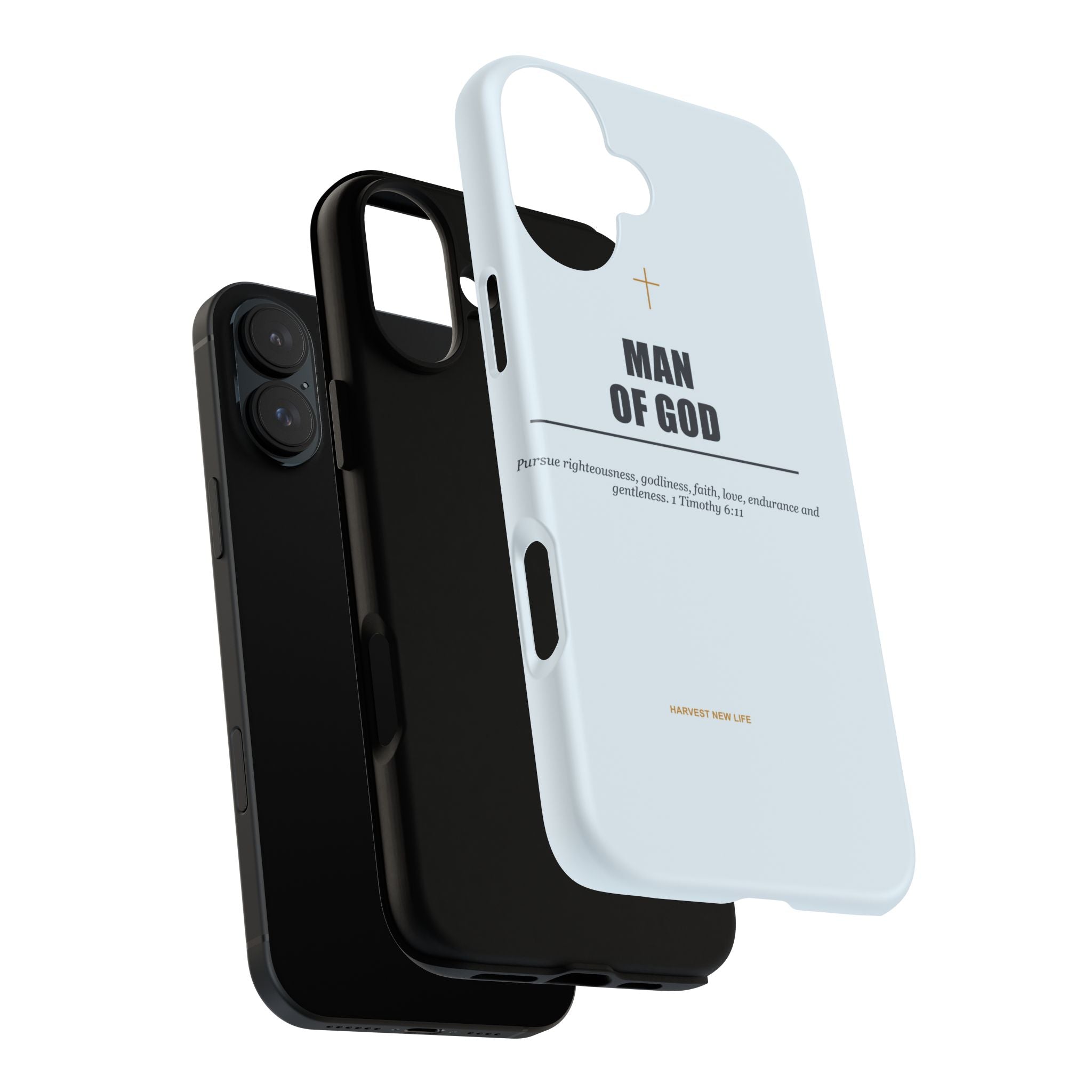 New Life Man of God Light Blue Phone Case - Fathers Day Christian Gift