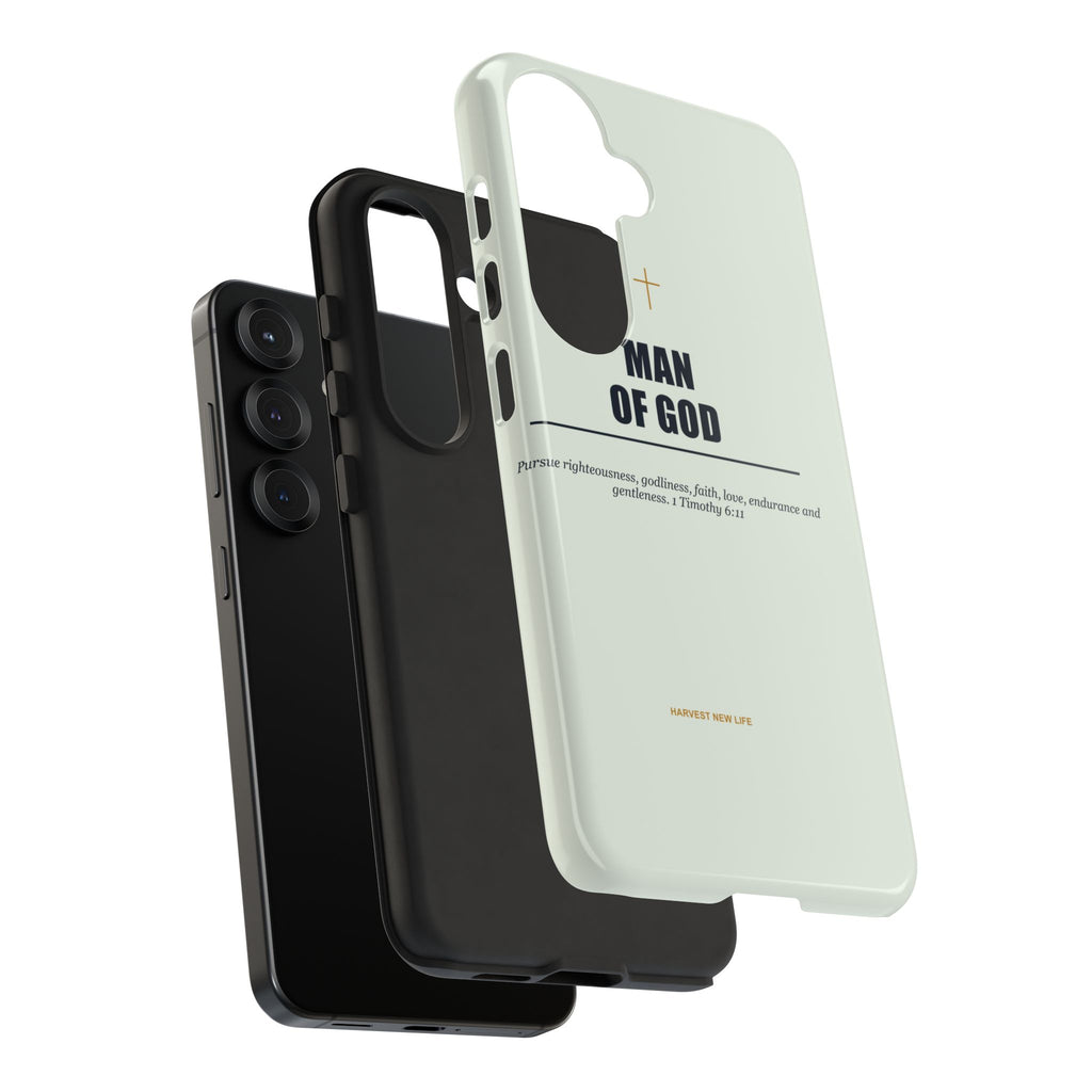 New Life Man of God Soft Sage Phone Case - Fathers Day Christian Gift