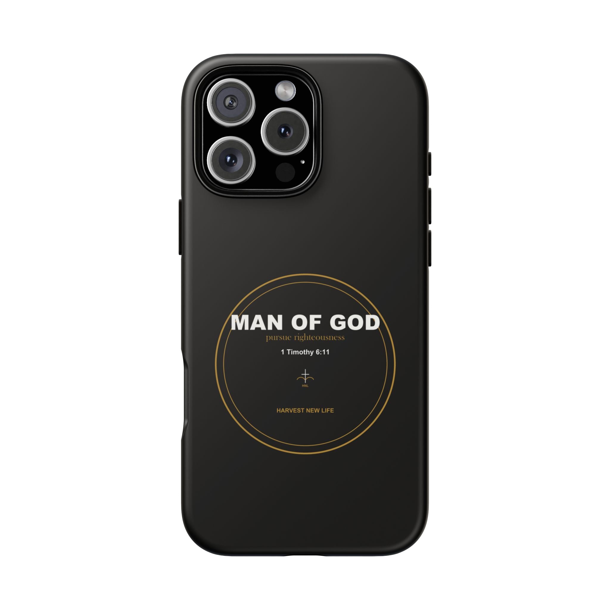 New Life Man of God Black Phone Case - Fathers Day Christian Gift