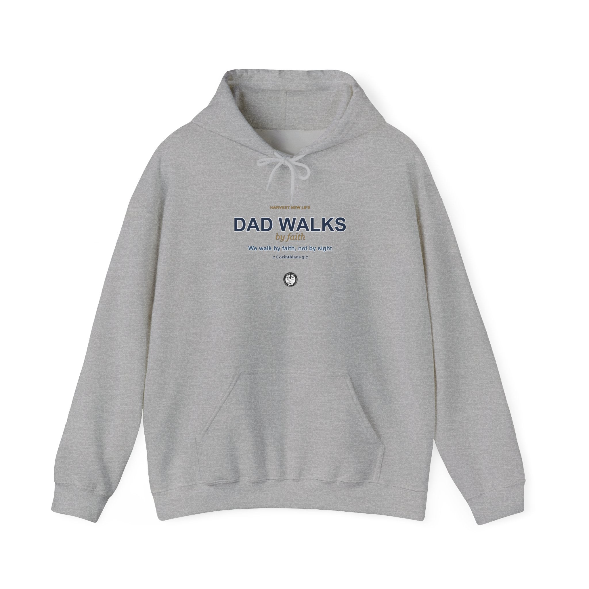 Dad Walks By Faith Hoodie - Christian Fathers Day Gift