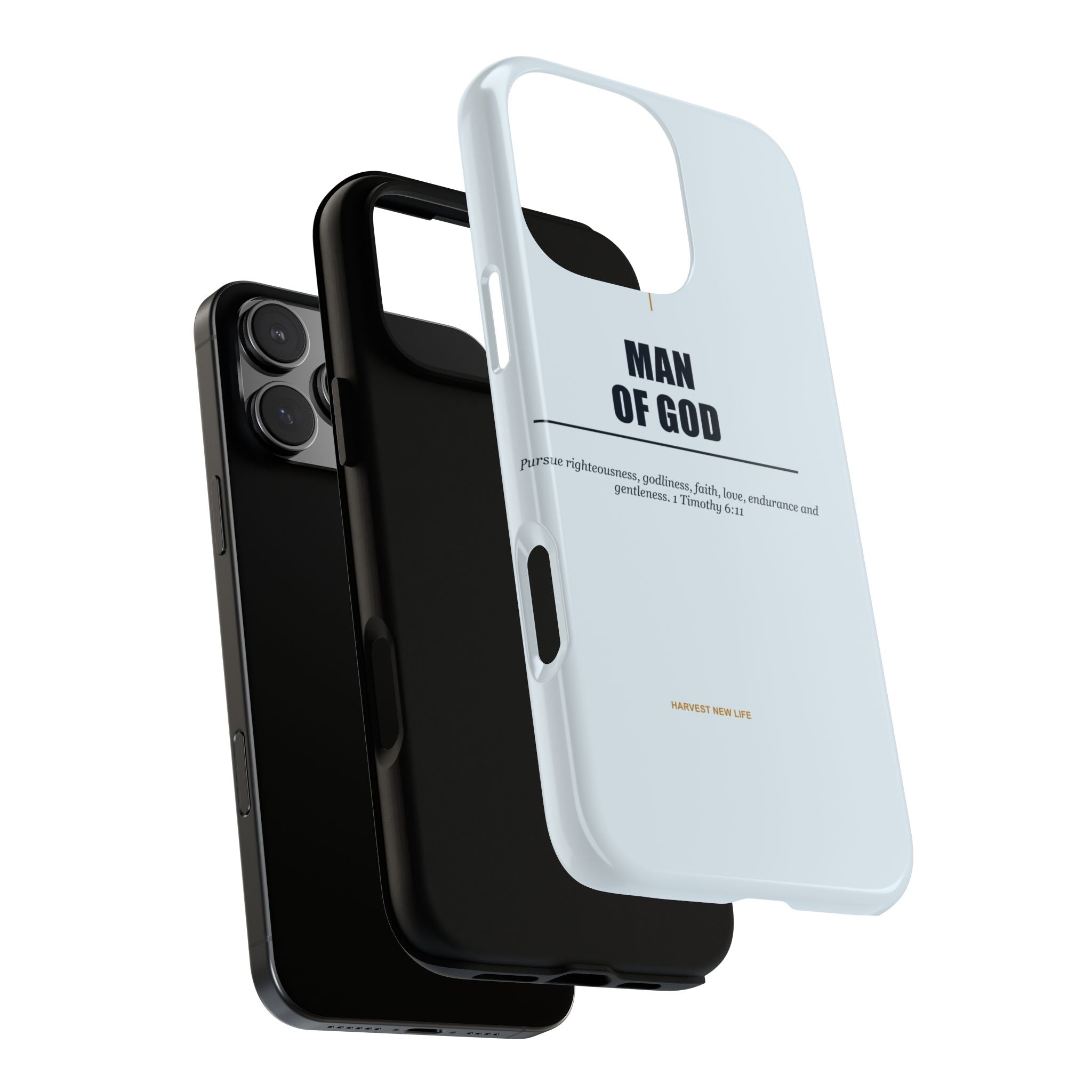New Life Man of God Light Blue Phone Case - Fathers Day Christian Gift