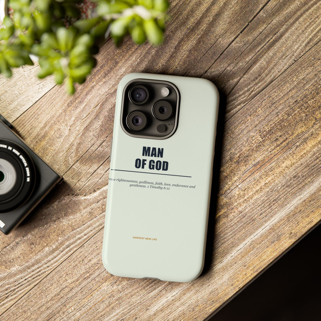 New Life Man of God Soft Sage Phone Case - Fathers Day Christian Gift