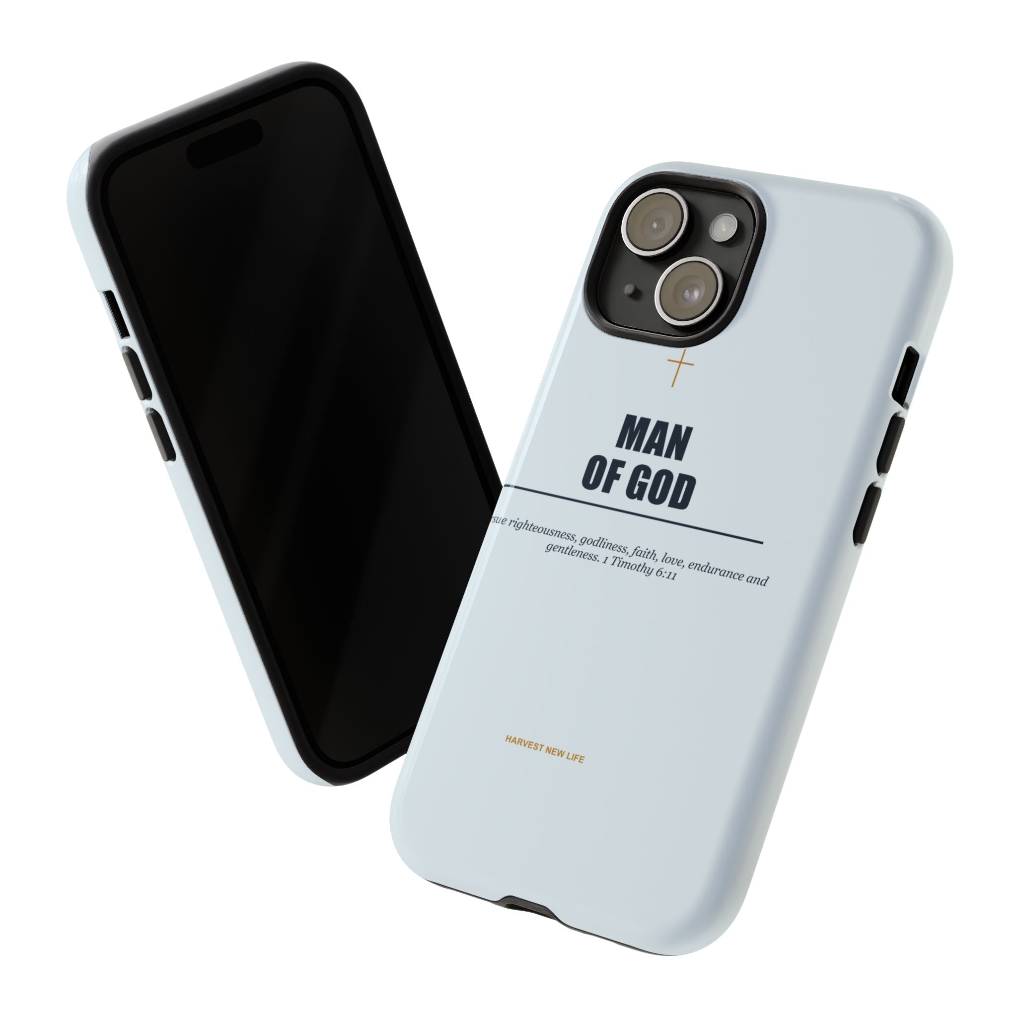 New Life Man of God Light Blue Phone Case - Fathers Day Christian Gift