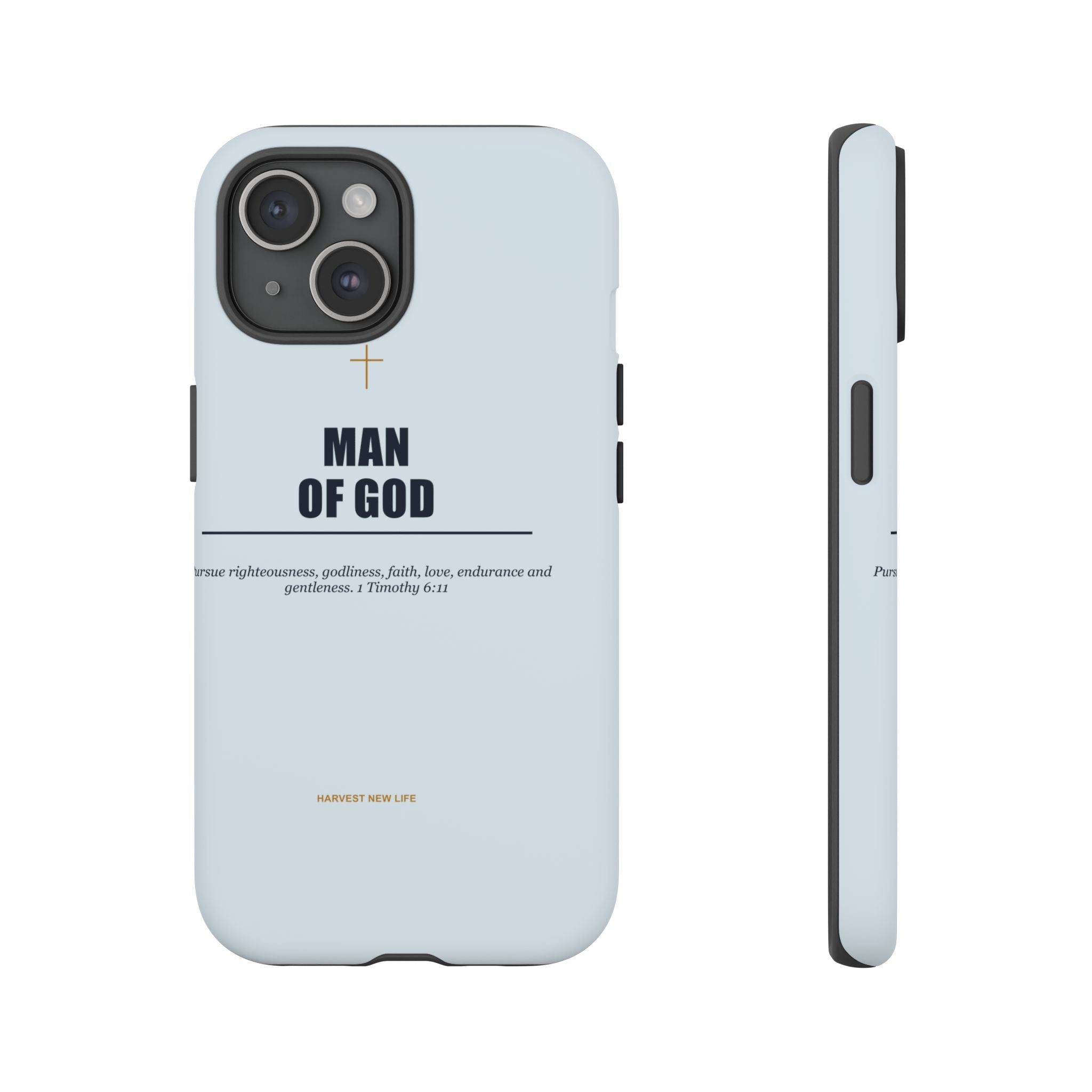 New Life Man of God Light Blue Phone Case - Fathers Day Christian Gift