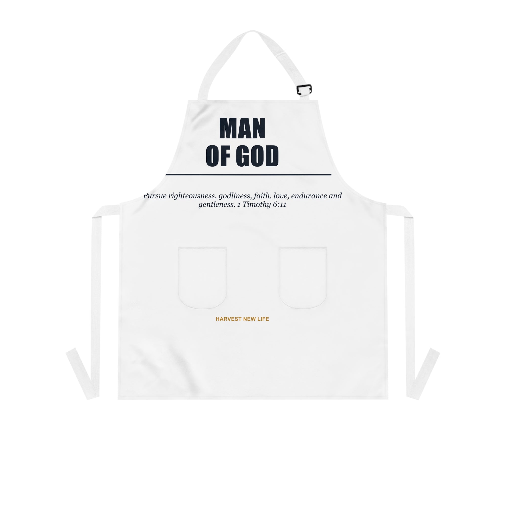 New Life Man of God Grilling Apron - Fathers Day Christian Gift