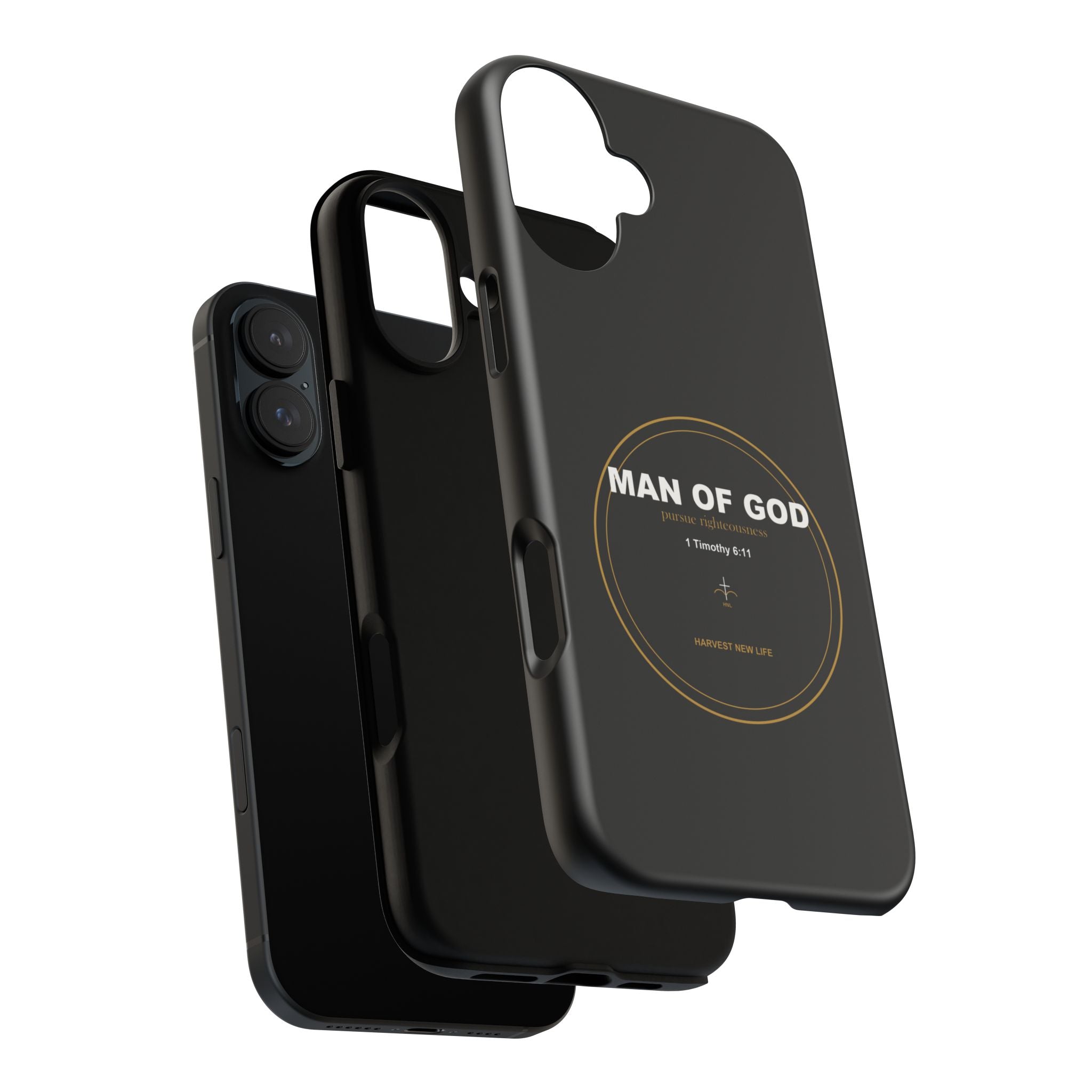 New Life Man of God Black Phone Case - Fathers Day Christian Gift