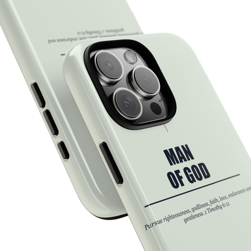 New Life Man of God Soft Sage Phone Case - Fathers Day Christian Gift