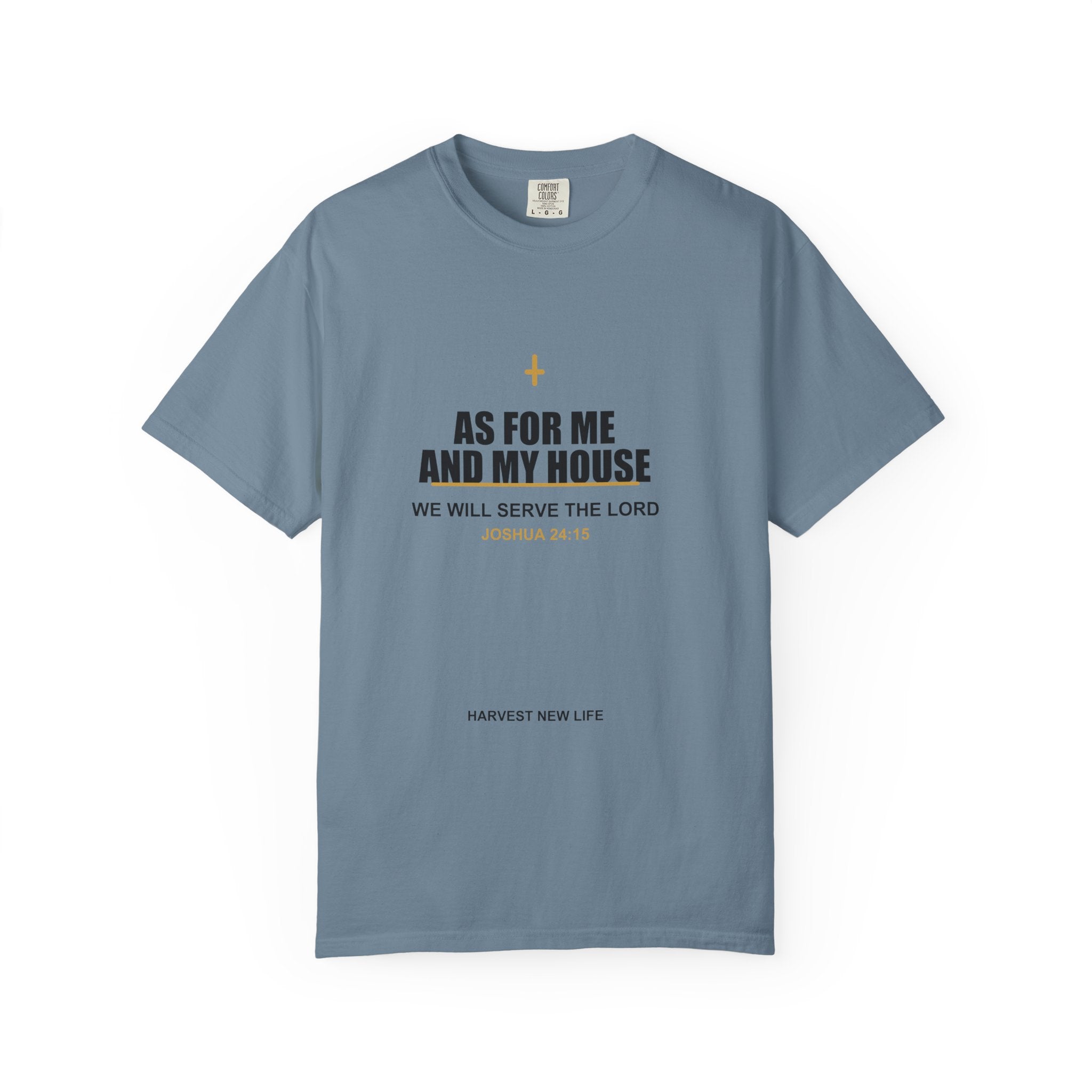 New Life As For Me And My House T-Shirt - Fathers Day Scripture Tee