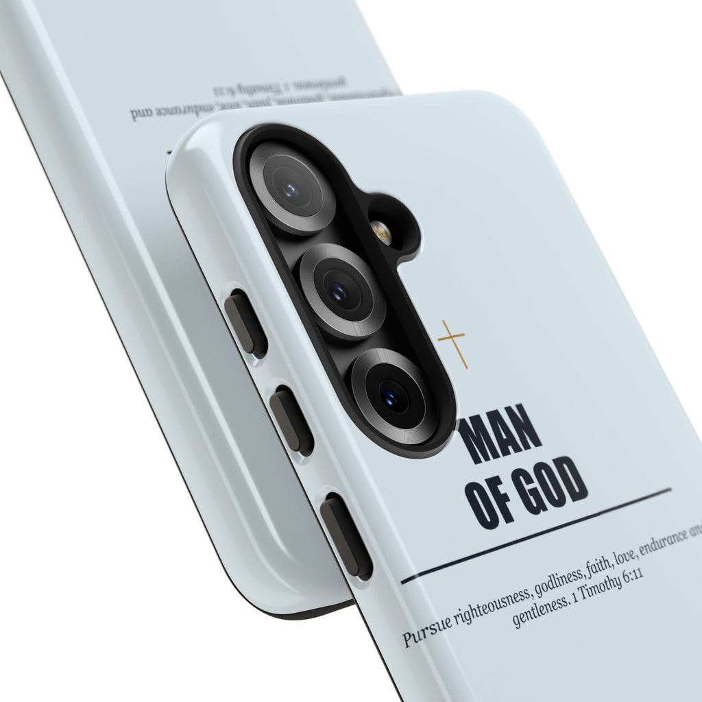 New Life Man of God Light Blue Phone Case - Fathers Day Christian Gift
