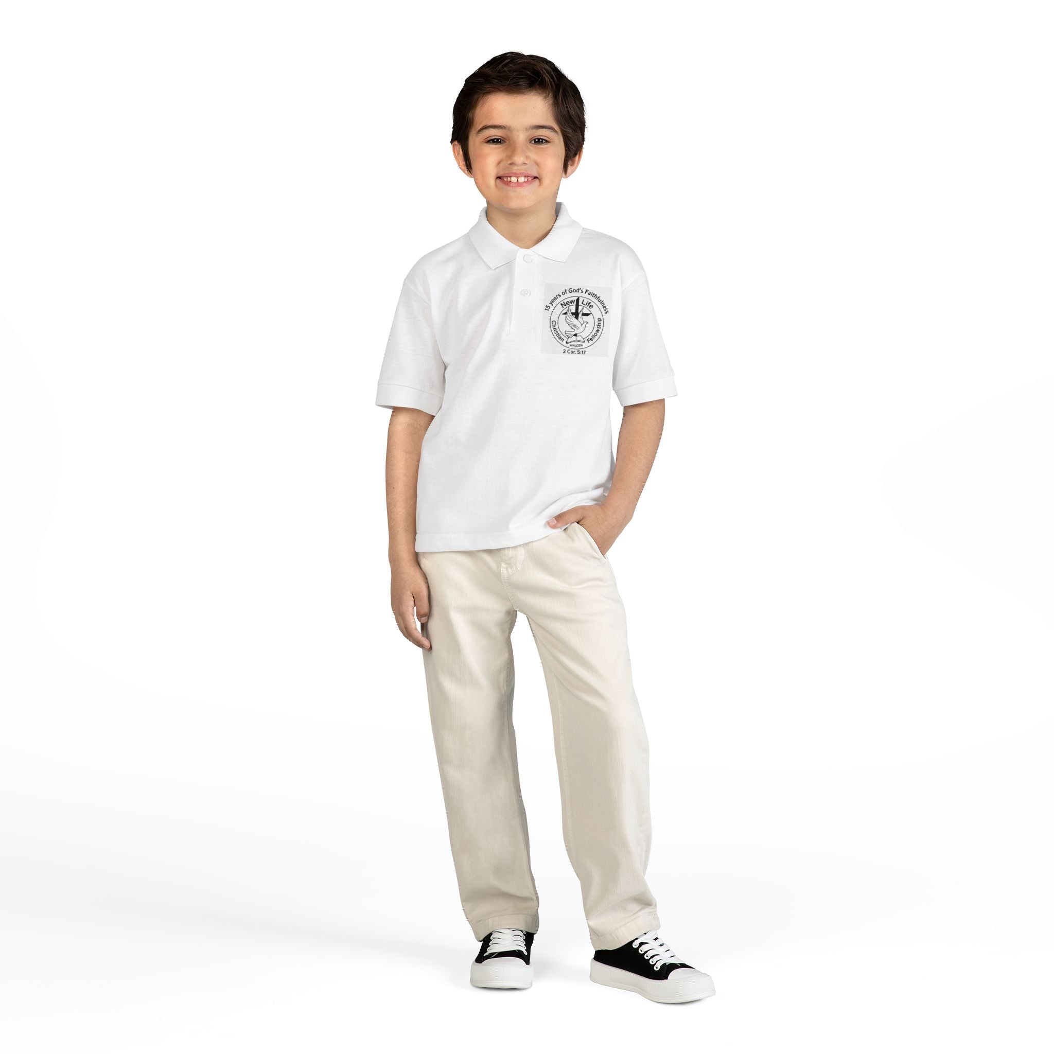New Life Youth Polo - Christian 2 Cor 5:17