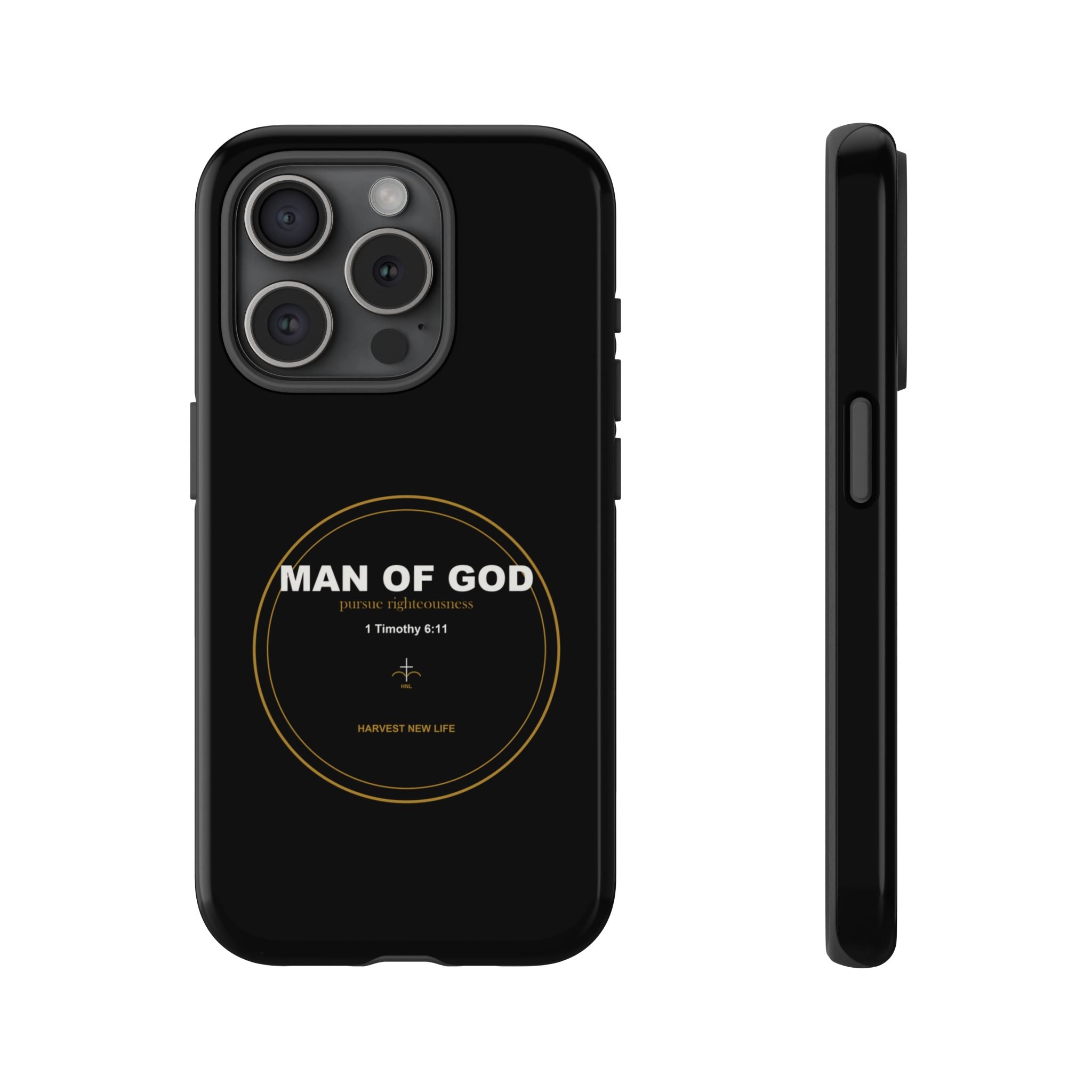 New Life Man of God Black Phone Case - Fathers Day Christian Gift