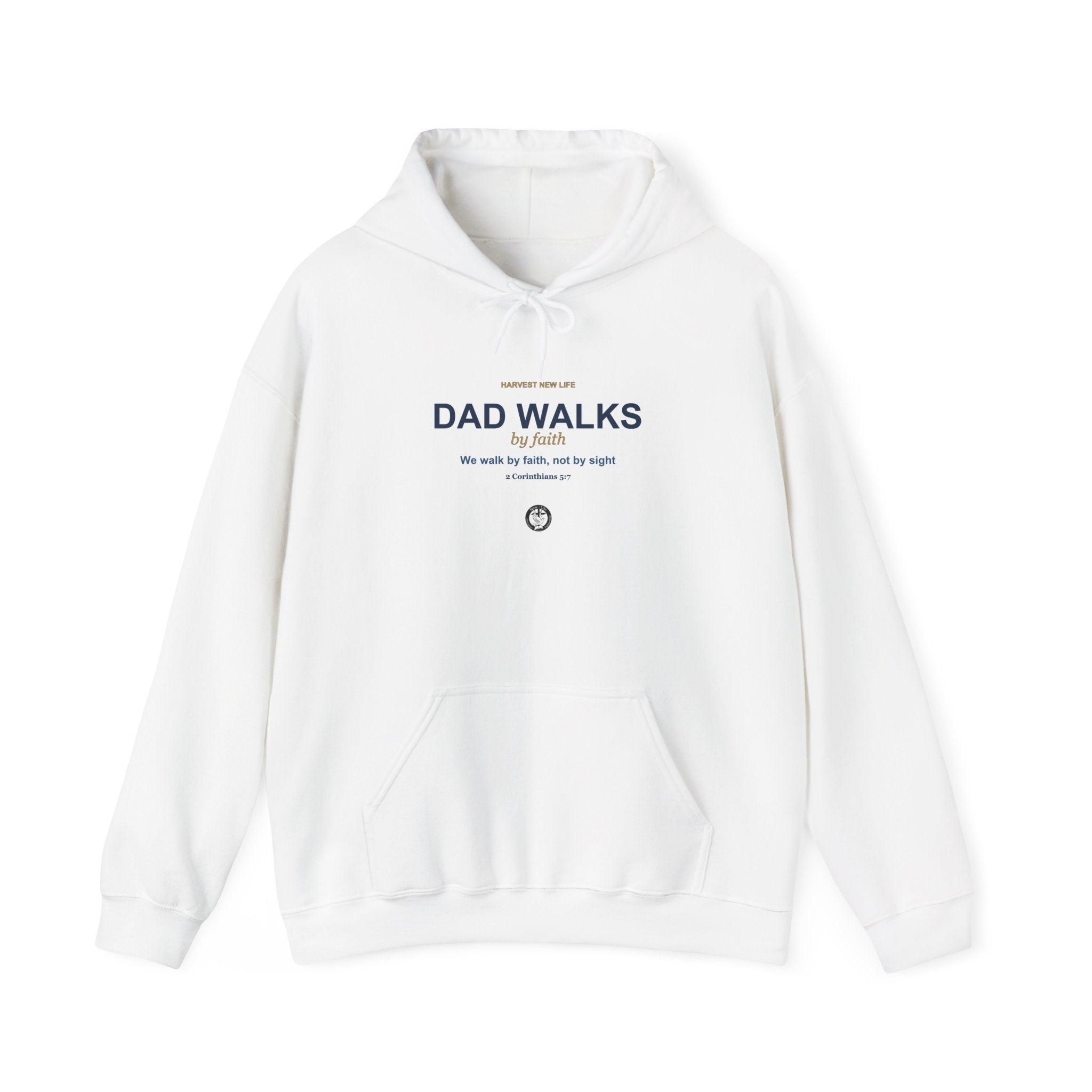 Dad Walks By Faith Hoodie - Christian Fathers Day Gift