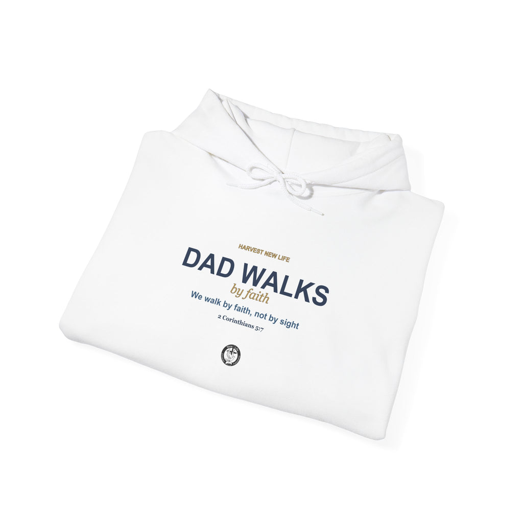 Dad Walks By Faith Hoodie - Christian Fathers Day Gift