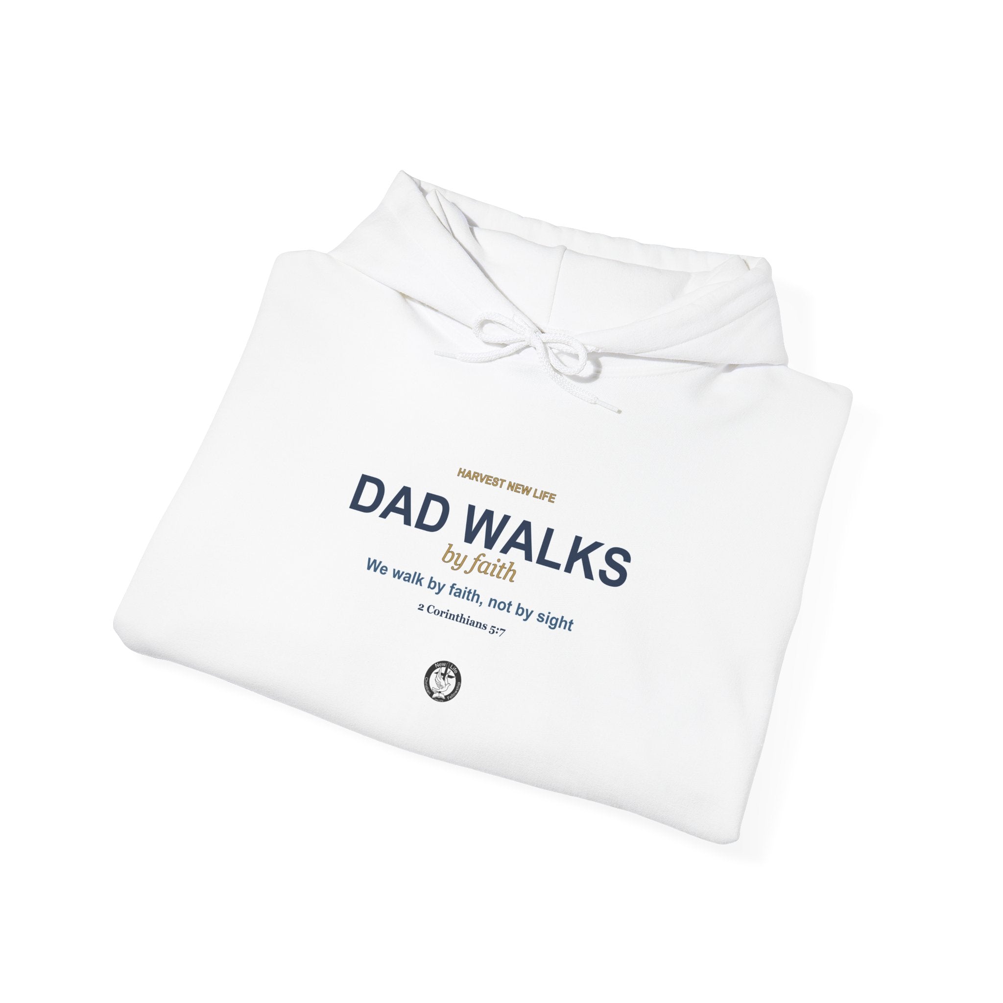 Dad Walks By Faith Hoodie - Christian Fathers Day Gift