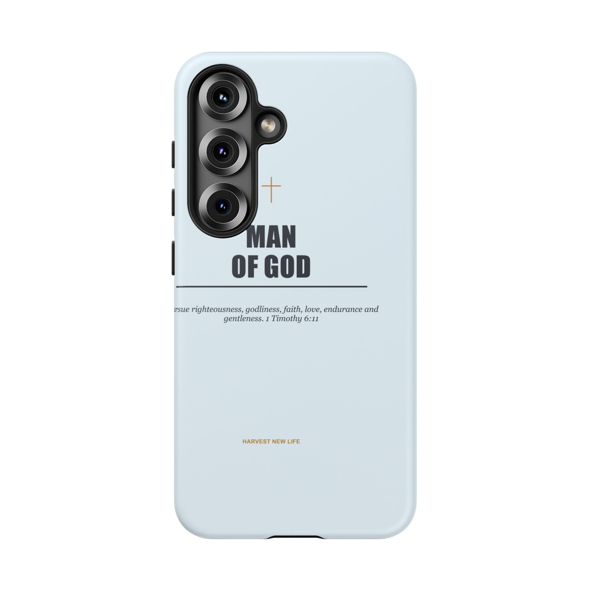New Life Man of God Light Blue Phone Case - Fathers Day Christian Gift