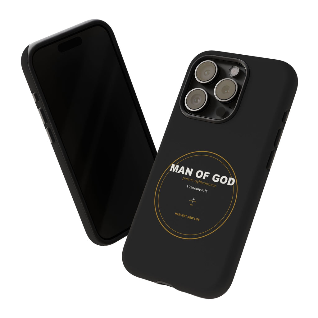 New Life Man of God Black Phone Case - Fathers Day Christian Gift