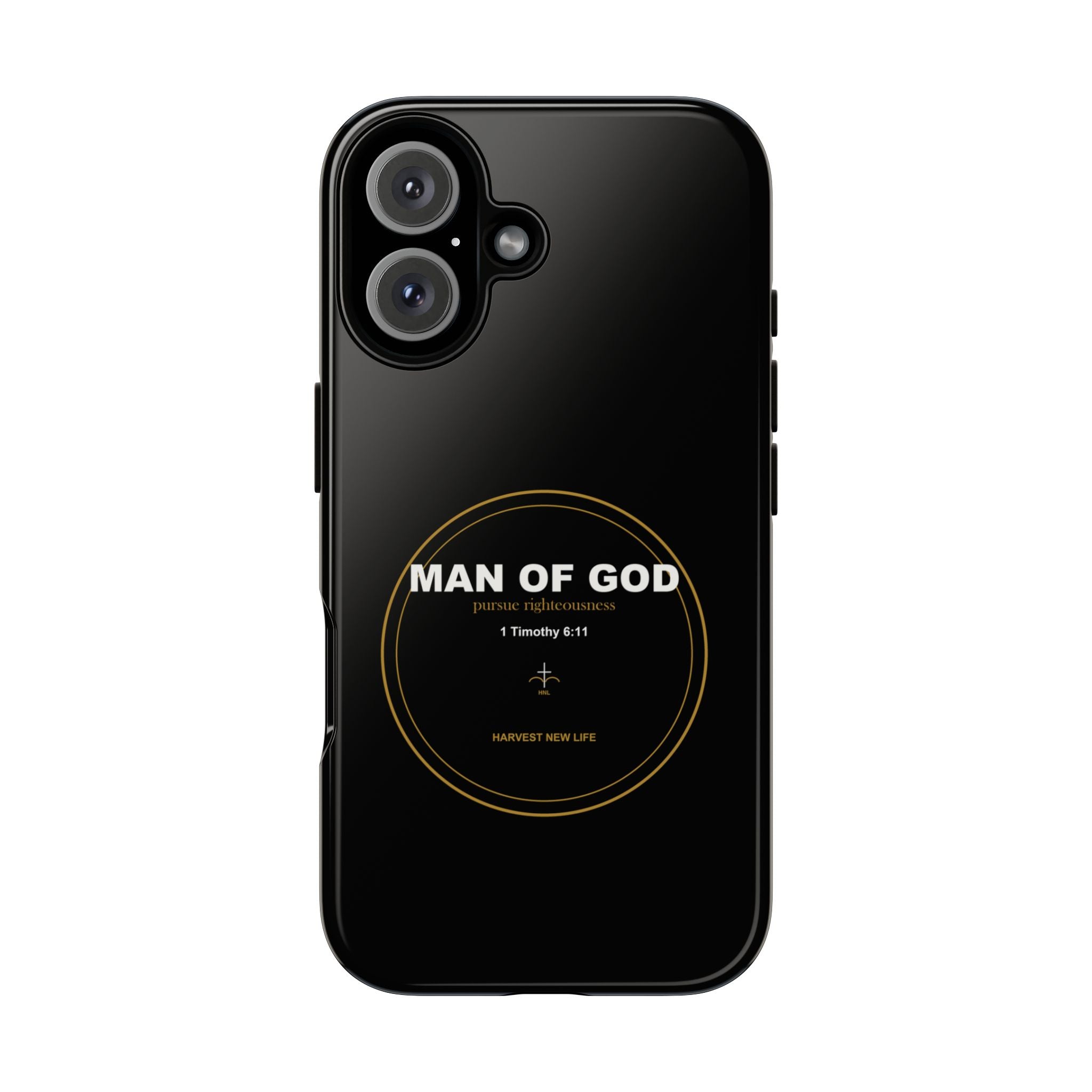 New Life Man of God Black Phone Case - Fathers Day Christian Gift
