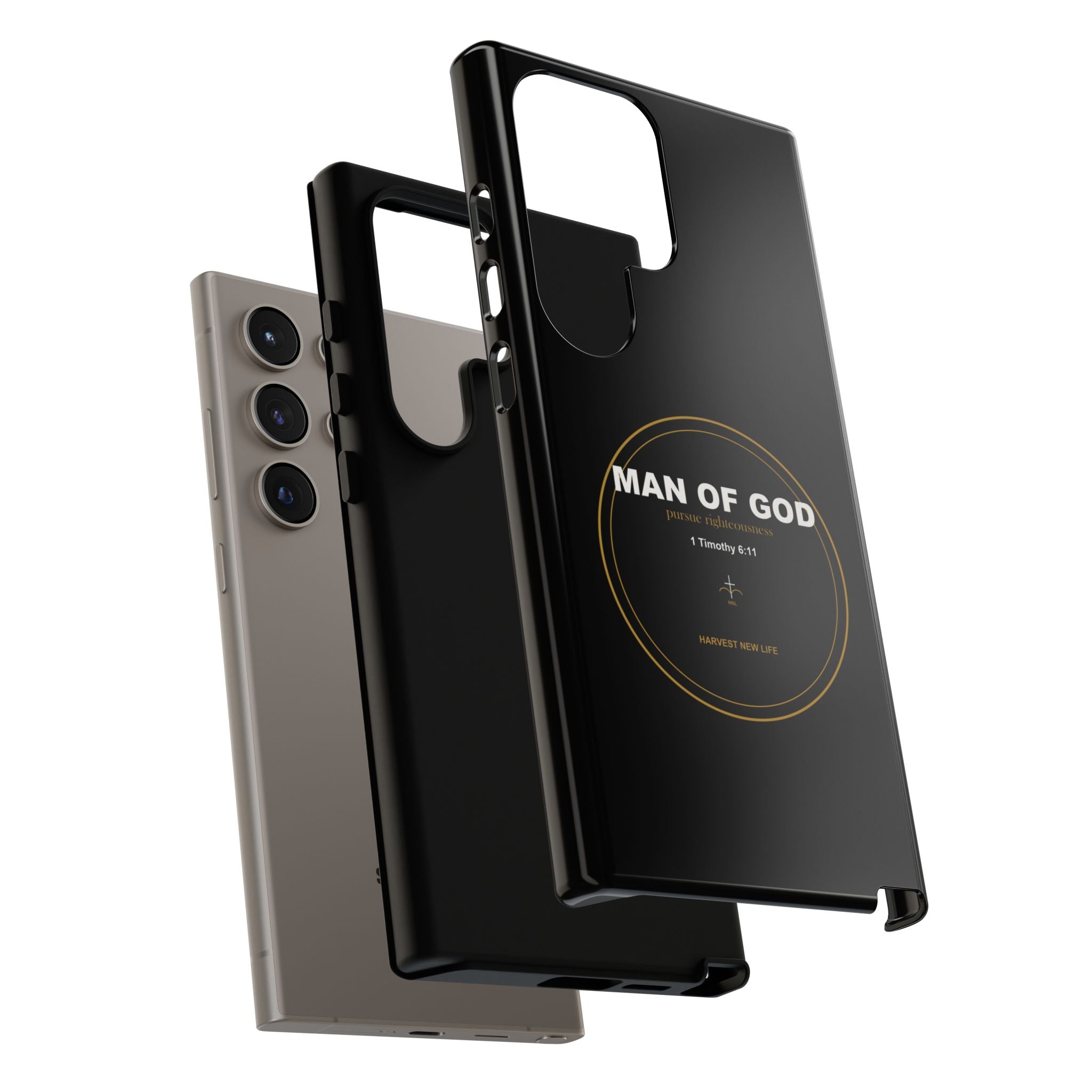 New Life Man of God Black Phone Case - Fathers Day Christian Gift