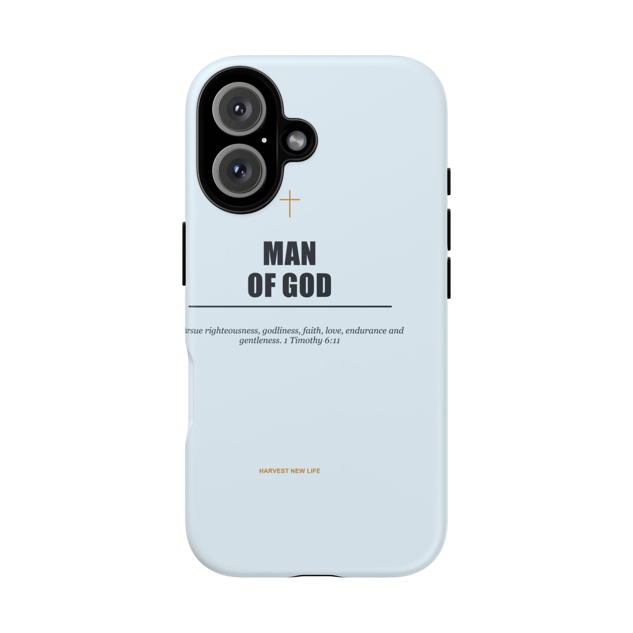 New Life Man of God Light Blue Phone Case - Fathers Day Christian Gift