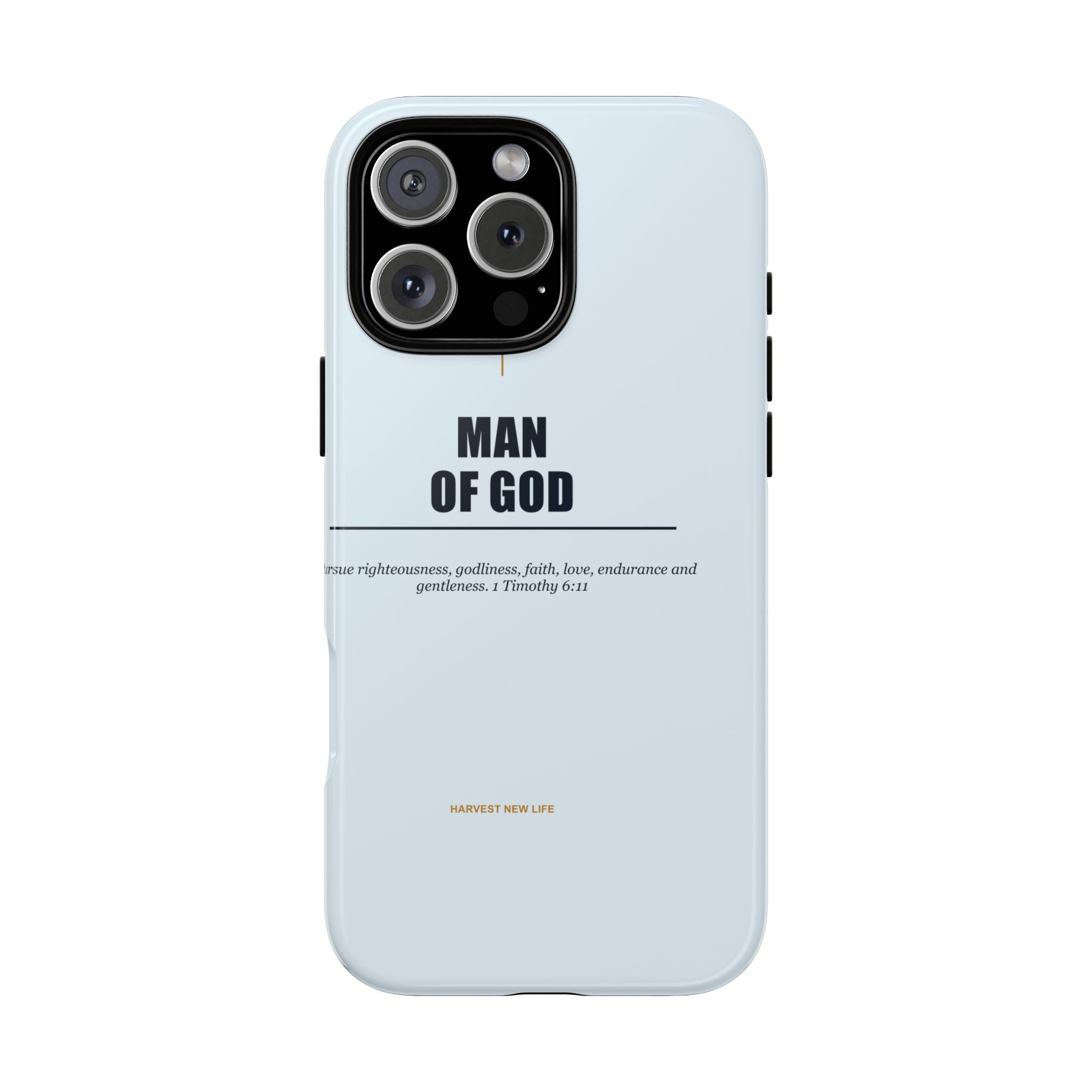 New Life Man of God Light Blue Phone Case - Fathers Day Christian Gift