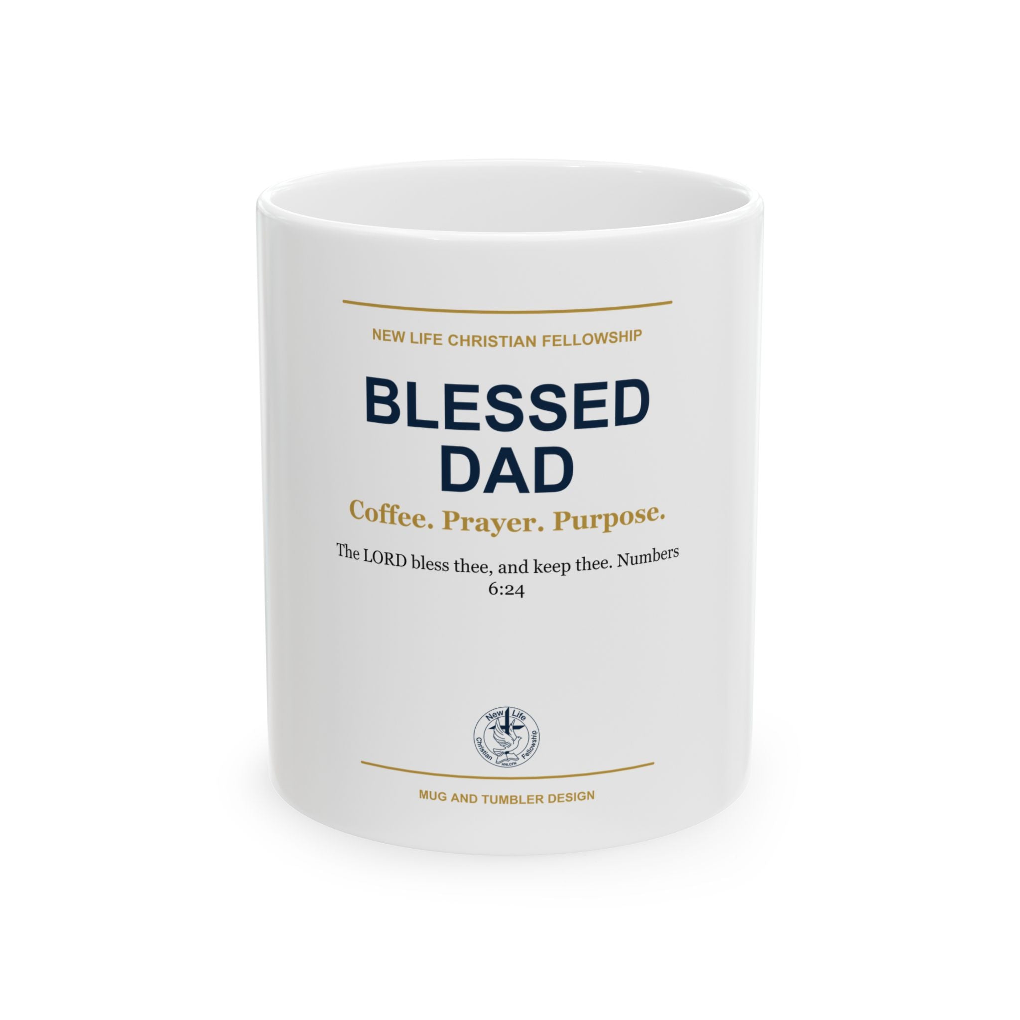 Blessed Dad Bold Ceramic Mug - Christian Fathers Day Gift