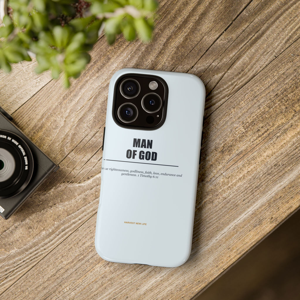 New Life Man of God Light Blue Phone Case - Fathers Day Christian Gift