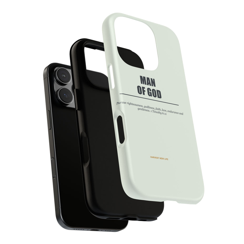 New Life Man of God Soft Sage Phone Case - Fathers Day Christian Gift