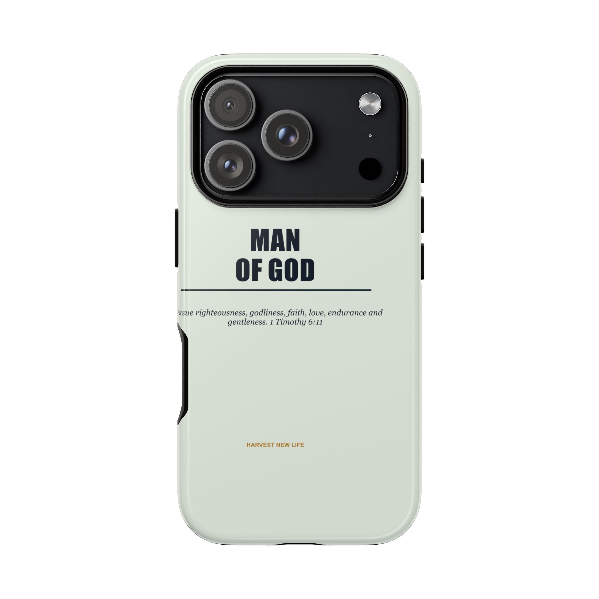 New Life Man of God Soft Sage Phone Case - Fathers Day Christian Gift