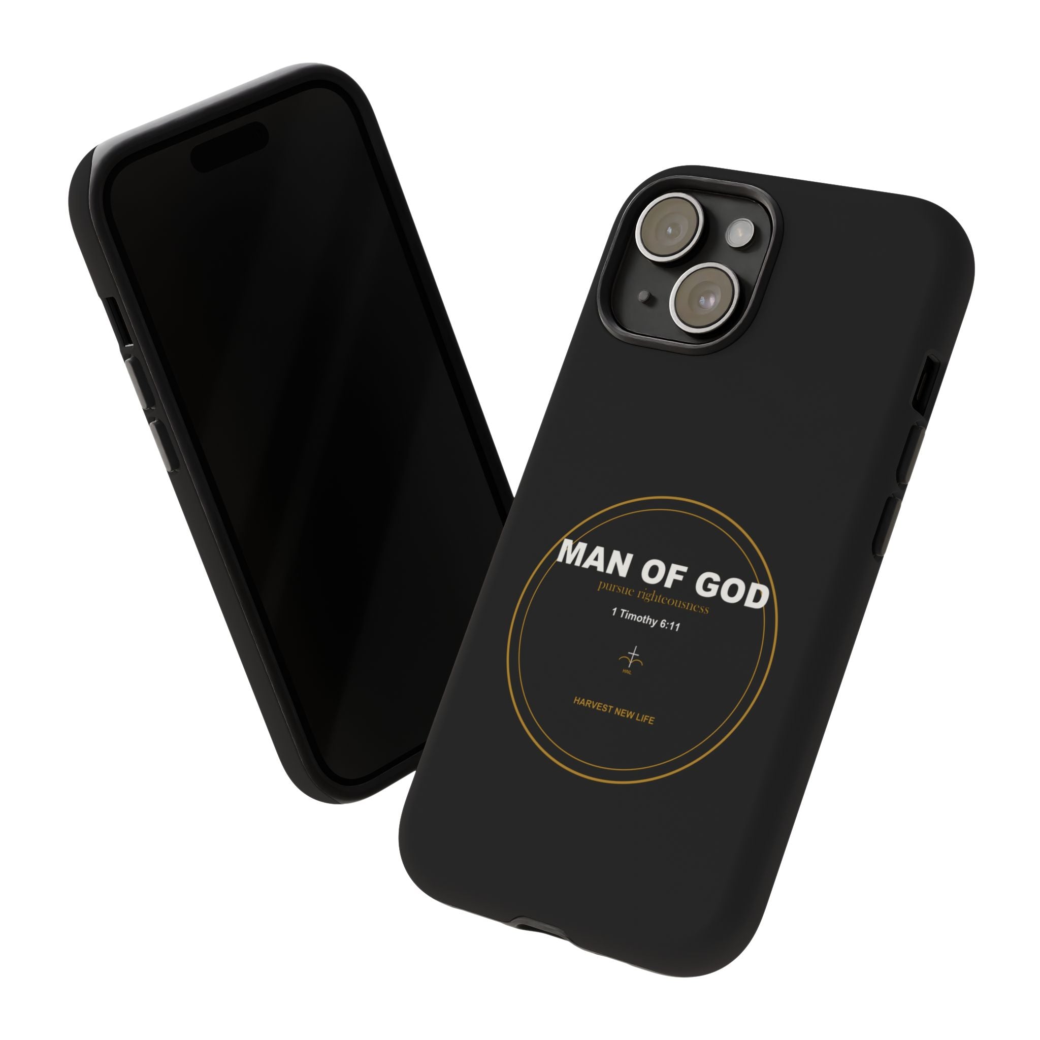 New Life Man of God Black Phone Case - Fathers Day Christian Gift