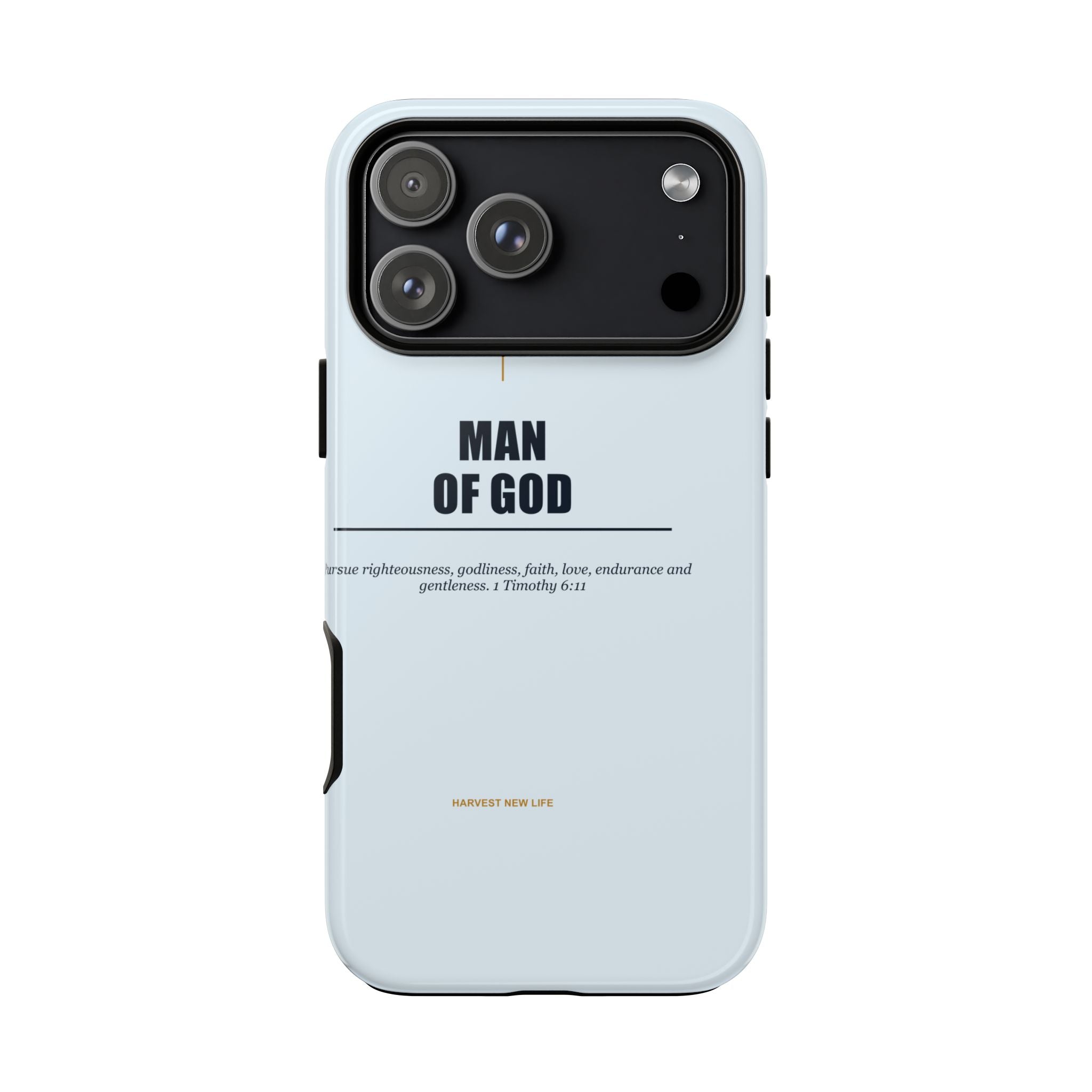 New Life Man of God Light Blue Phone Case - Fathers Day Christian Gift