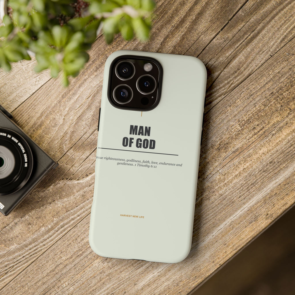 New Life Man of God Soft Sage Phone Case - Fathers Day Christian Gift