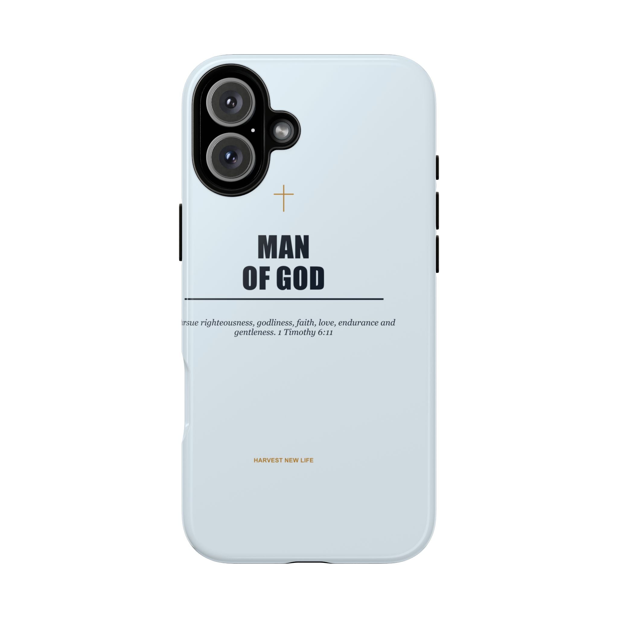 New Life Man of God Light Blue Phone Case - Fathers Day Christian Gift