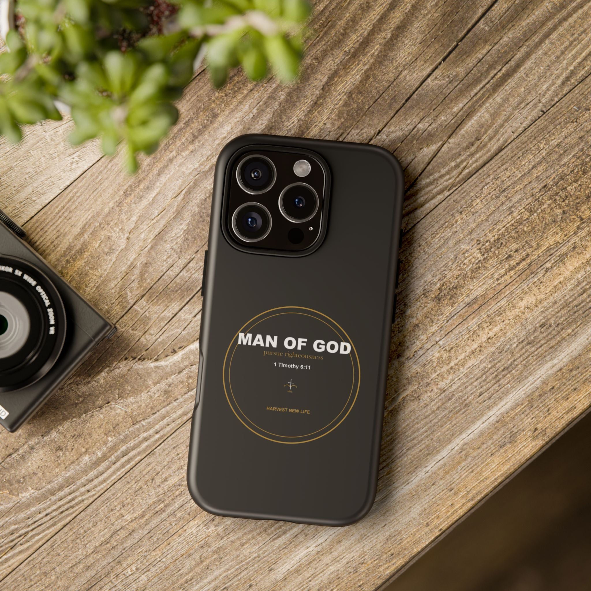 New Life Man of God Black Phone Case - Fathers Day Christian Gift